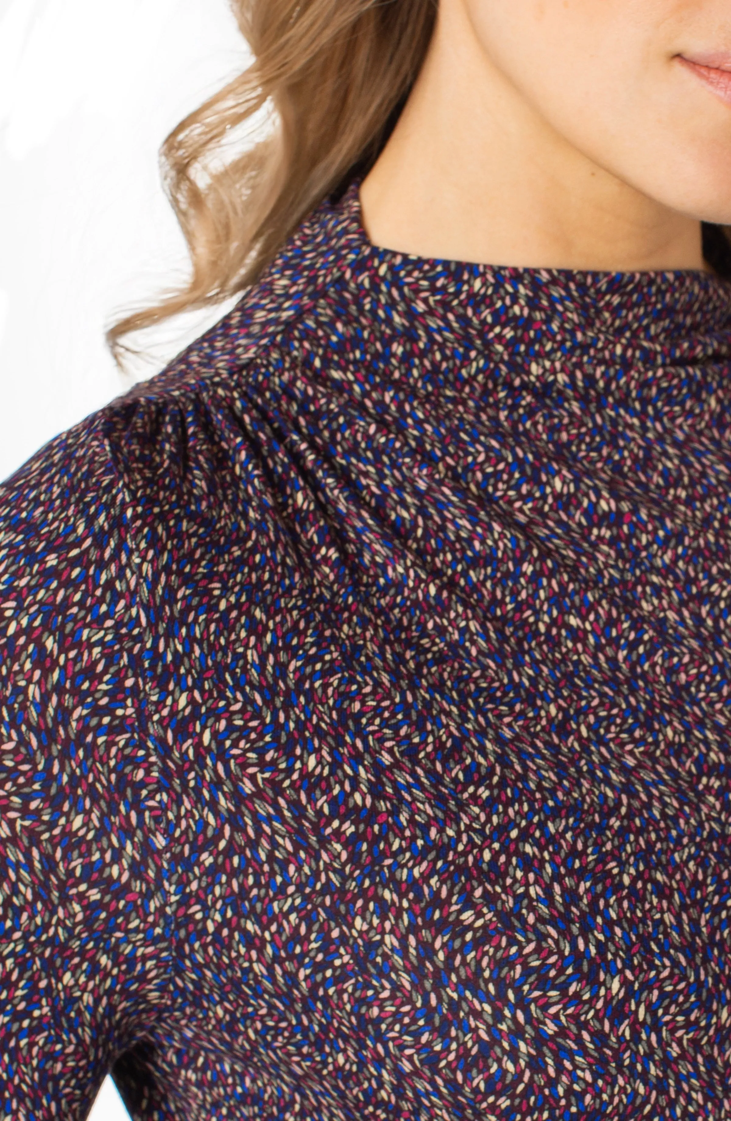 PETITE LONG SLEEVE MOCK NECK KNIT TOP W/ SHIRRING sold by Liverpool Jeans Company product image thumbnail 2