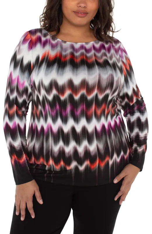 LONG SLEEVE BOAT KNIT TOP sold by Liverpool Jeans Company