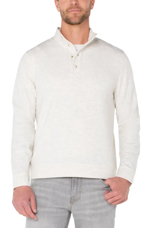 MOCK NECK BUTTON PLACKET PULLOVER sold by Liverpool Jeans Company