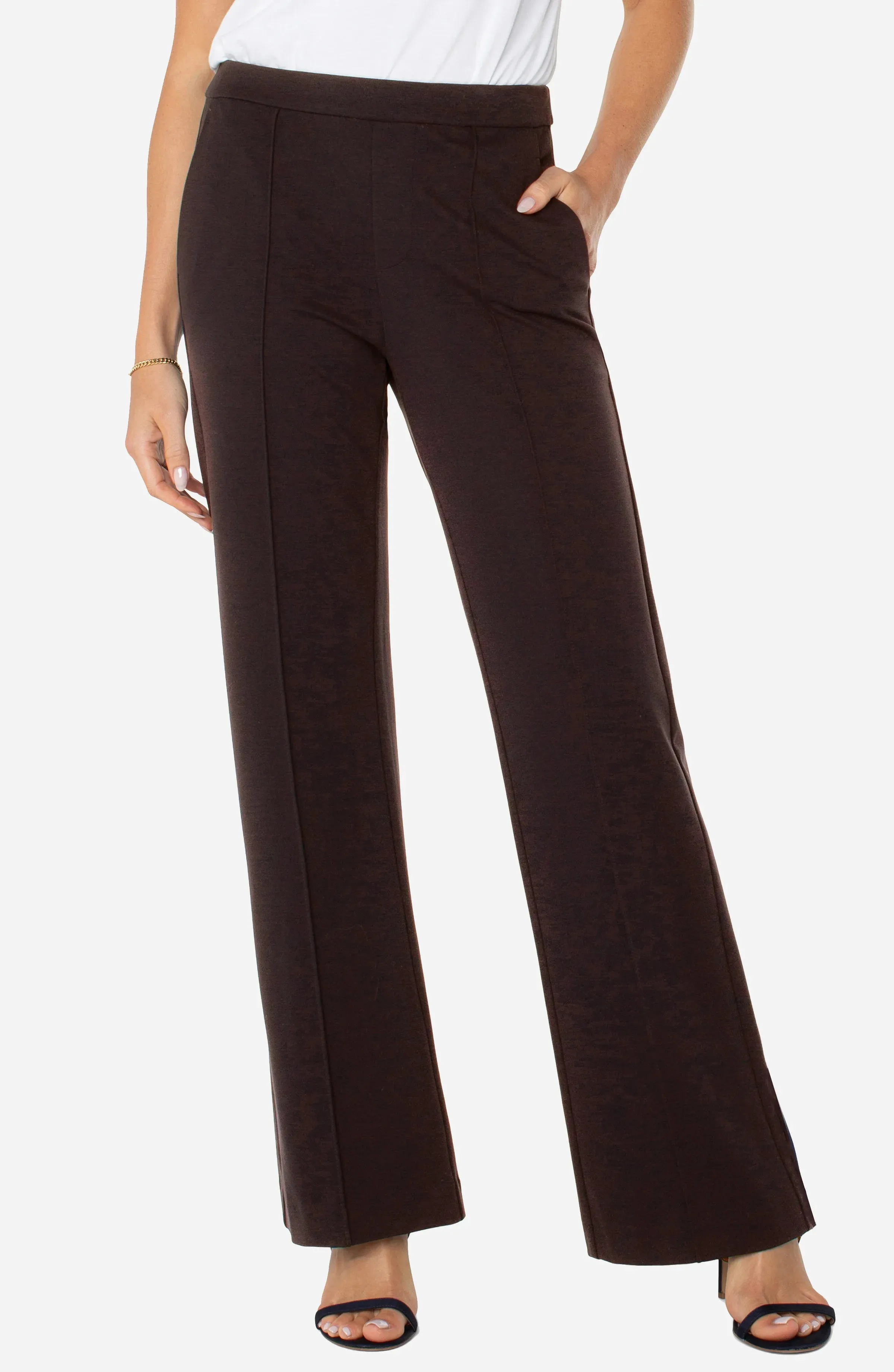 WIDE LEG PULL-ON TROUSER sold by Liverpool Jeans Company