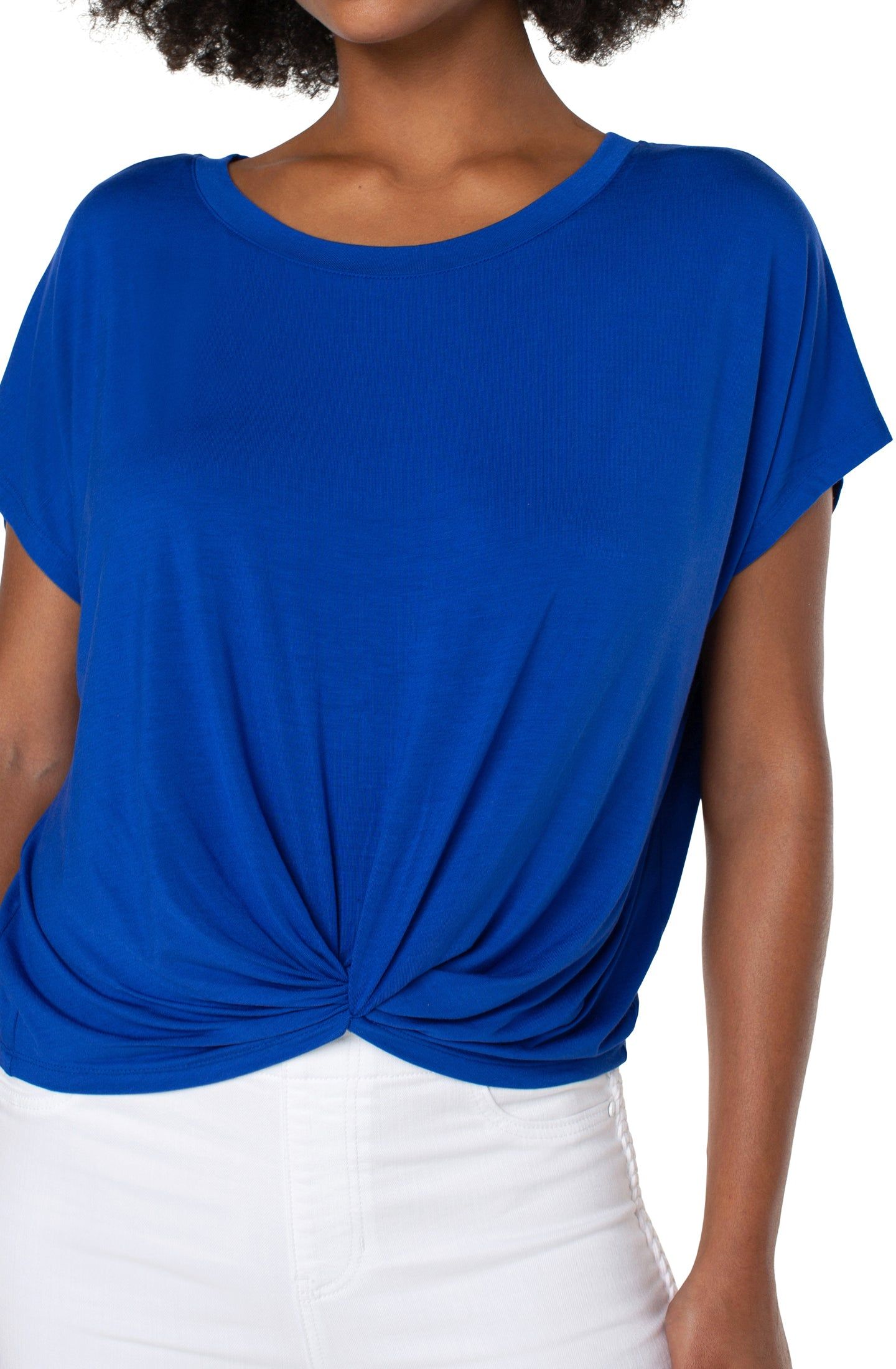 TWIST FRONT DOLMAN KNIT TEE sold by Liverpool Jeans Company product image thumbnail 3