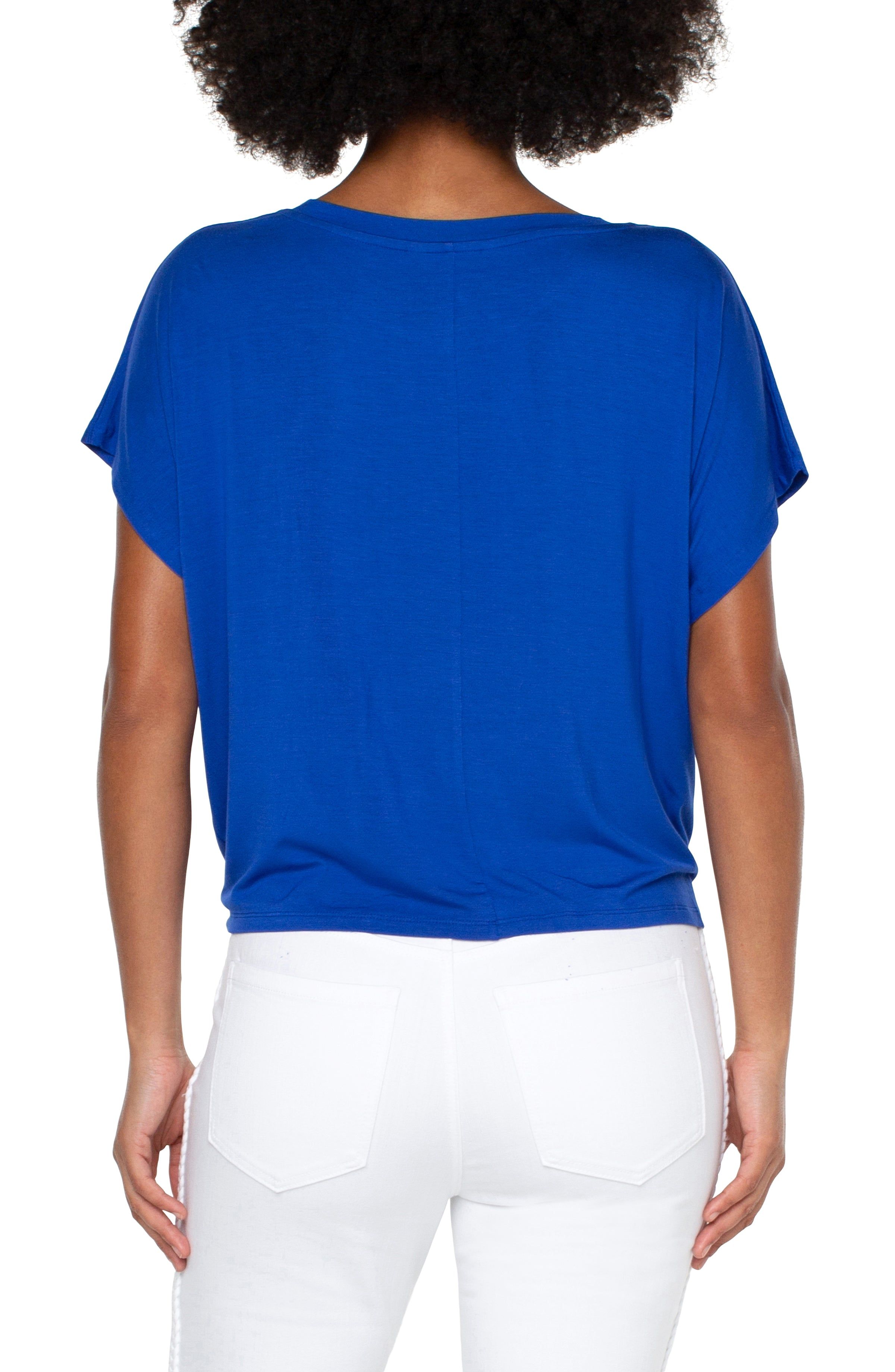 TWIST FRONT DOLMAN KNIT TEE sold by Liverpool Jeans Company product image thumbnail 2