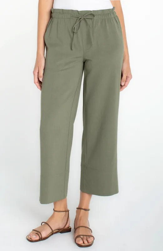 PULL-ON TIE WAIST WIDE LEG ANKLE sold by Liverpool Jeans Company