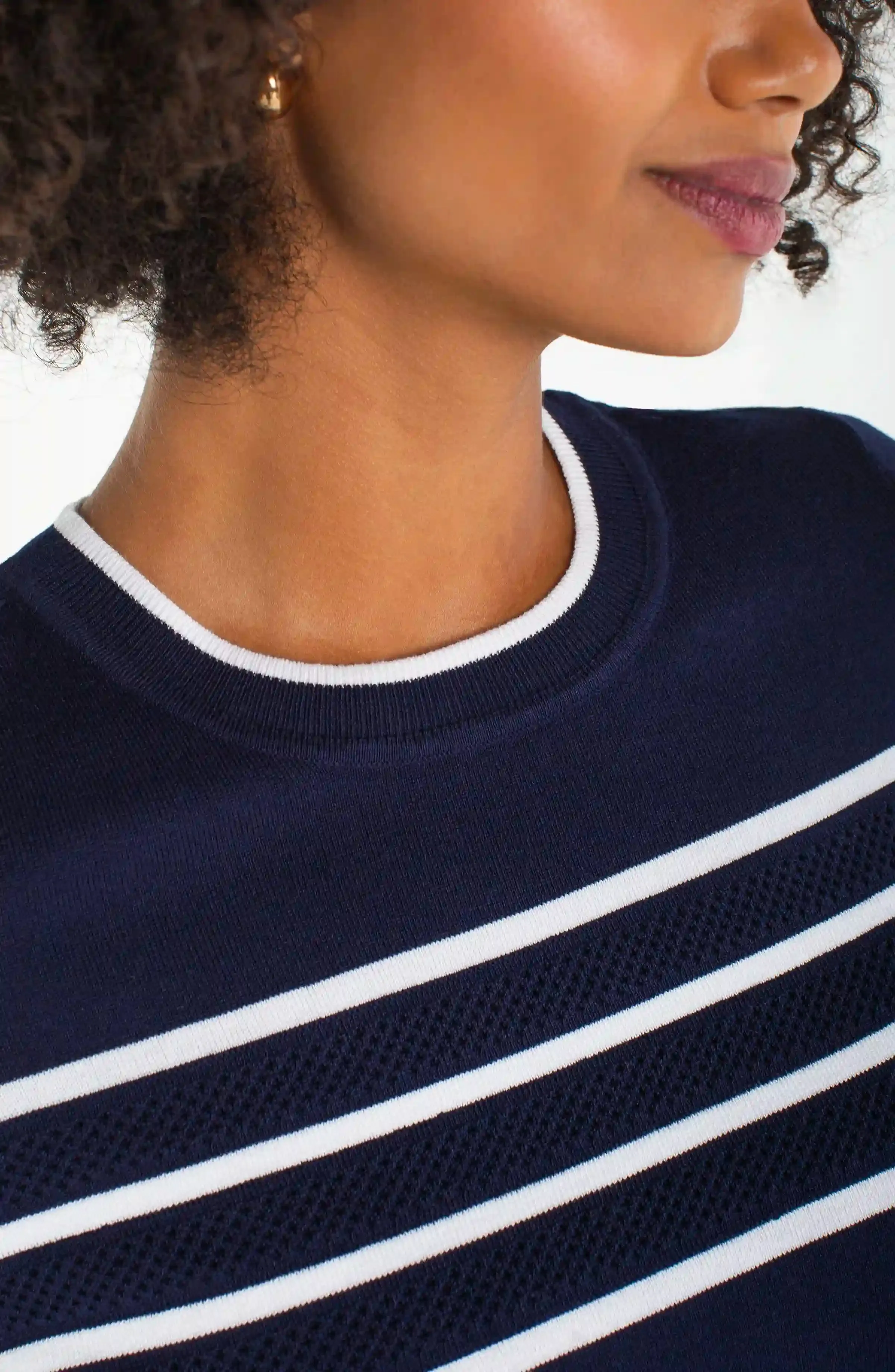 PETITE SHORT SLEEVE CREW NECK SWEATER sold by Liverpool Jeans Company product image thumbnail 2