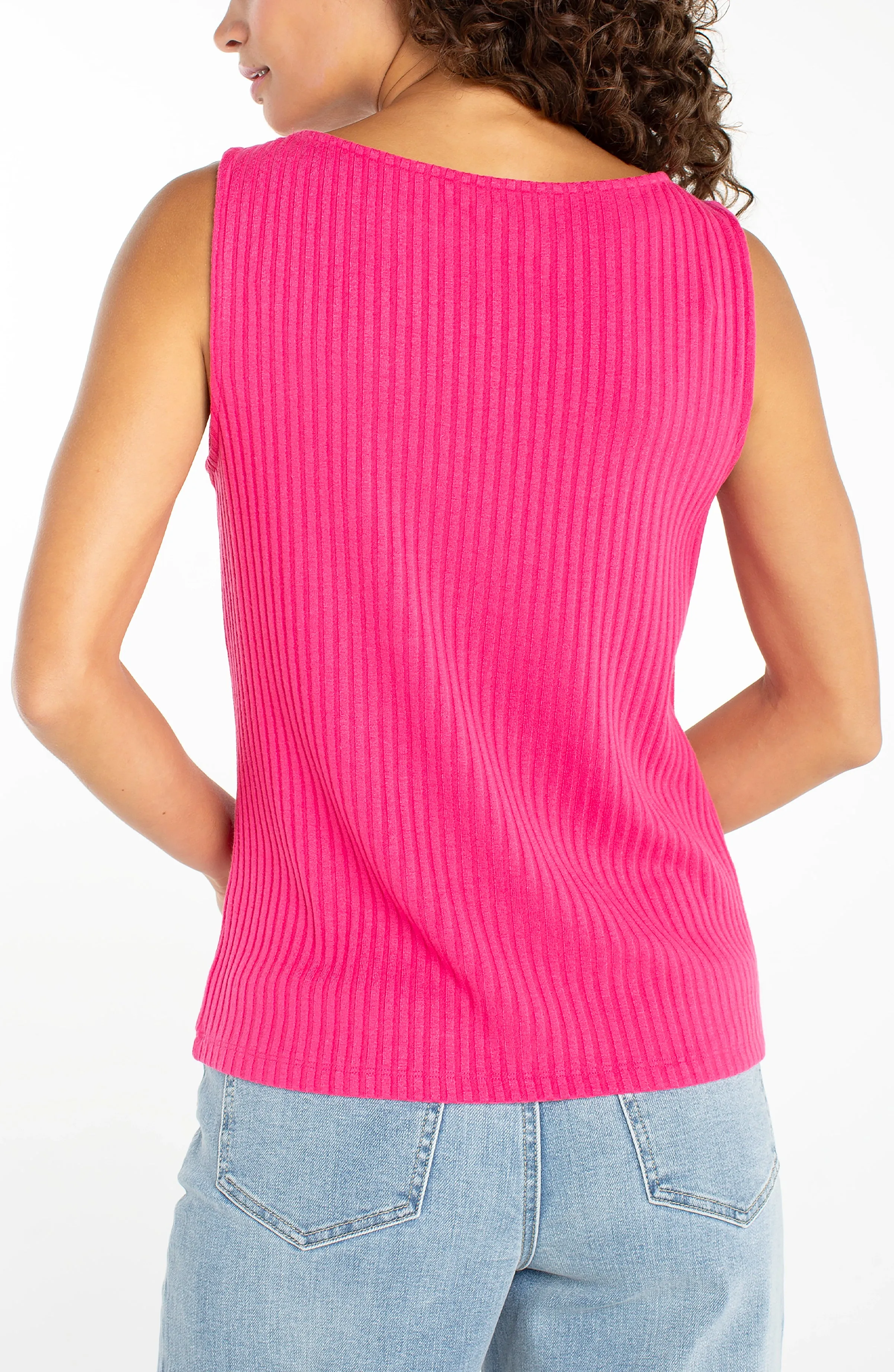 PETITE SLEEVELESS BOAT NECK RIB KNIT TOP sold by Liverpool Jeans Company product image thumbnail 2