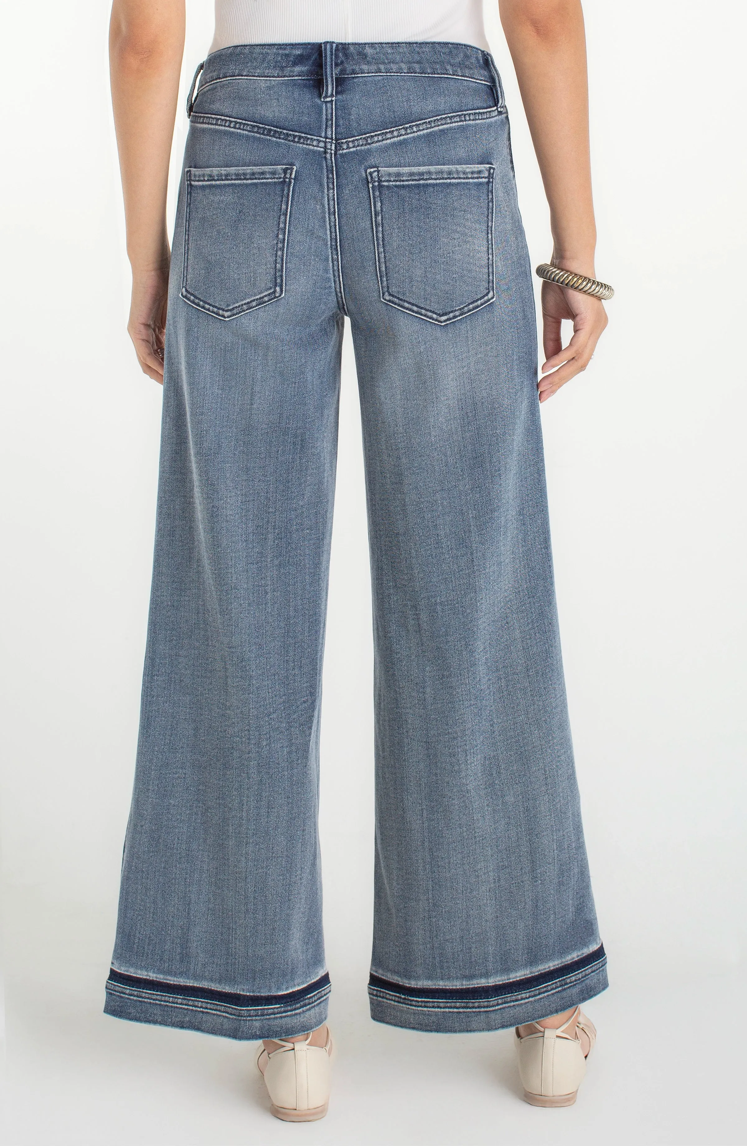 PETITE SUPER STRIDE WIDE LEG WITH SHADOW CUFF sold by Liverpool Jeans Company product image thumbnail 2