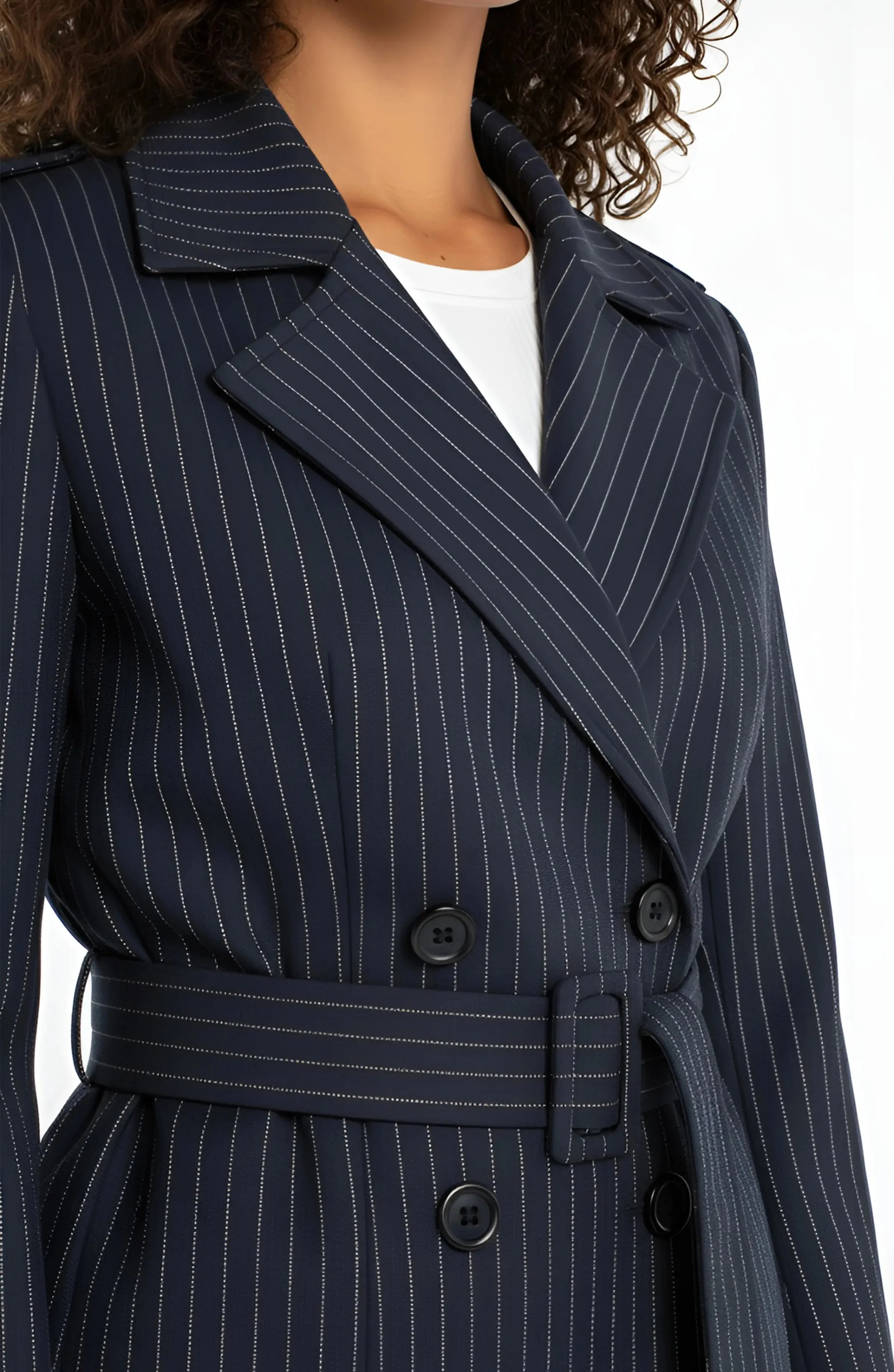 PETITE CROPPED TRENCH JACKET sold by Liverpool Jeans Company product image thumbnail 4