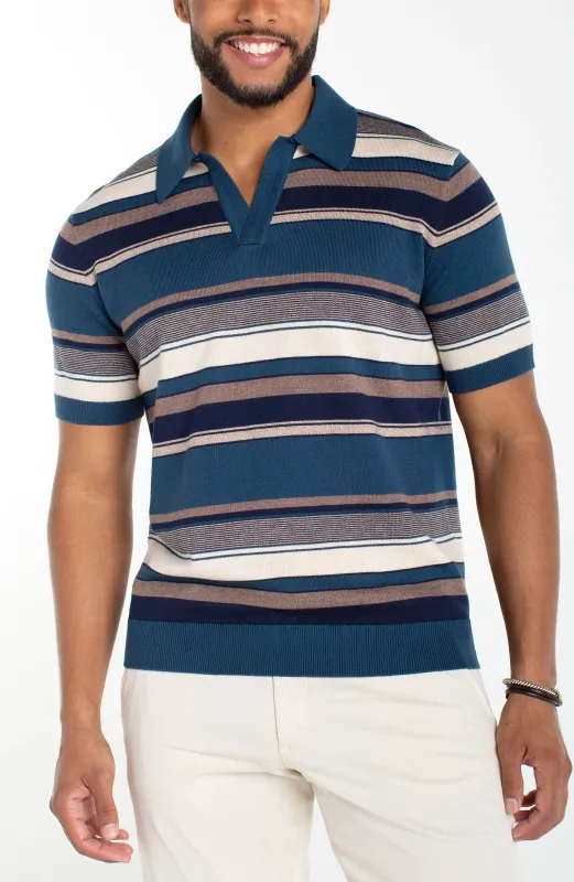 JOHNNY COLLAR SWEATER KNIT POLO made by Liverpool Jeans Company