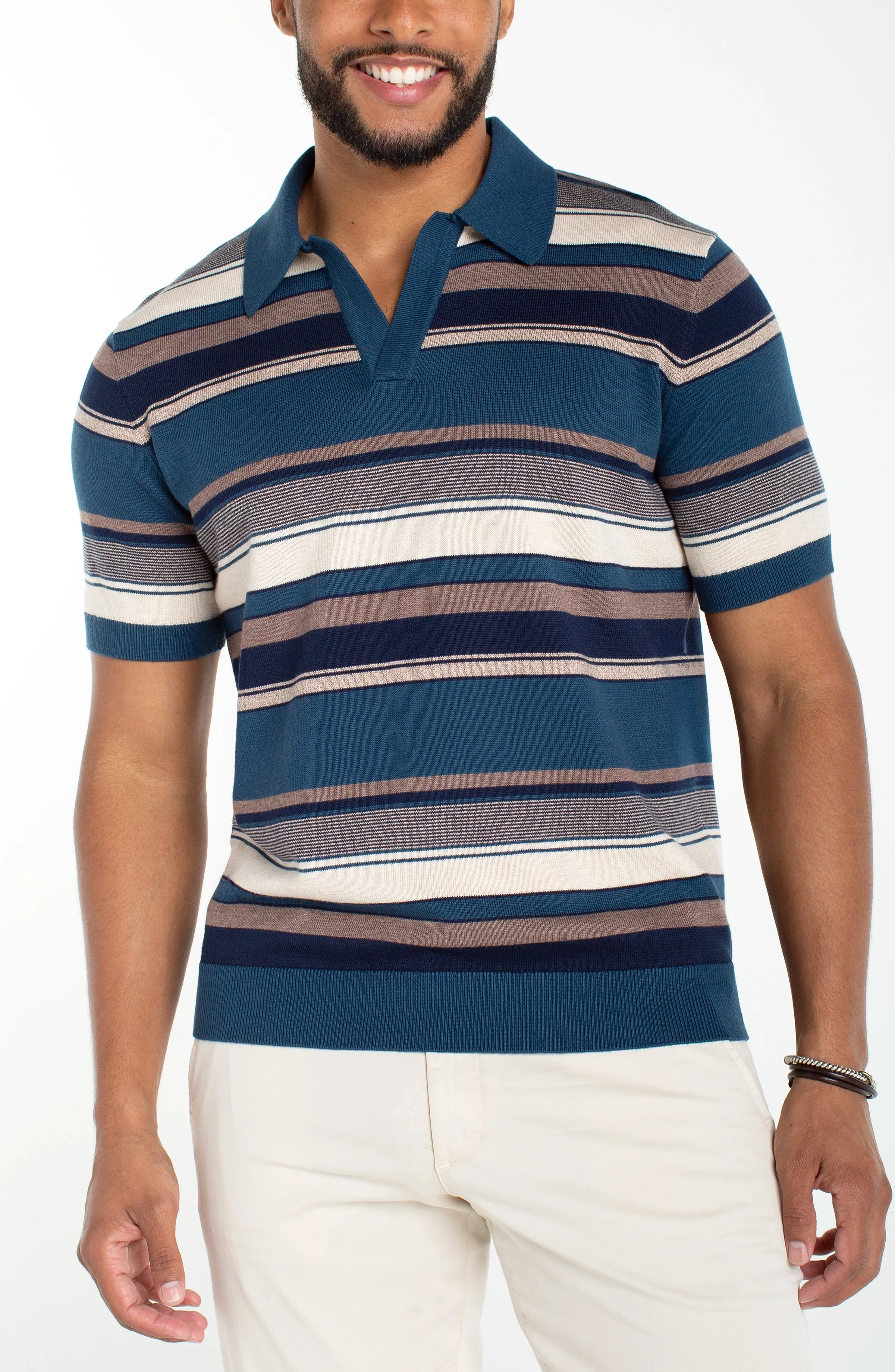 JOHNNY COLLAR SWEATER KNIT POLO sold by Liverpool Jeans Company