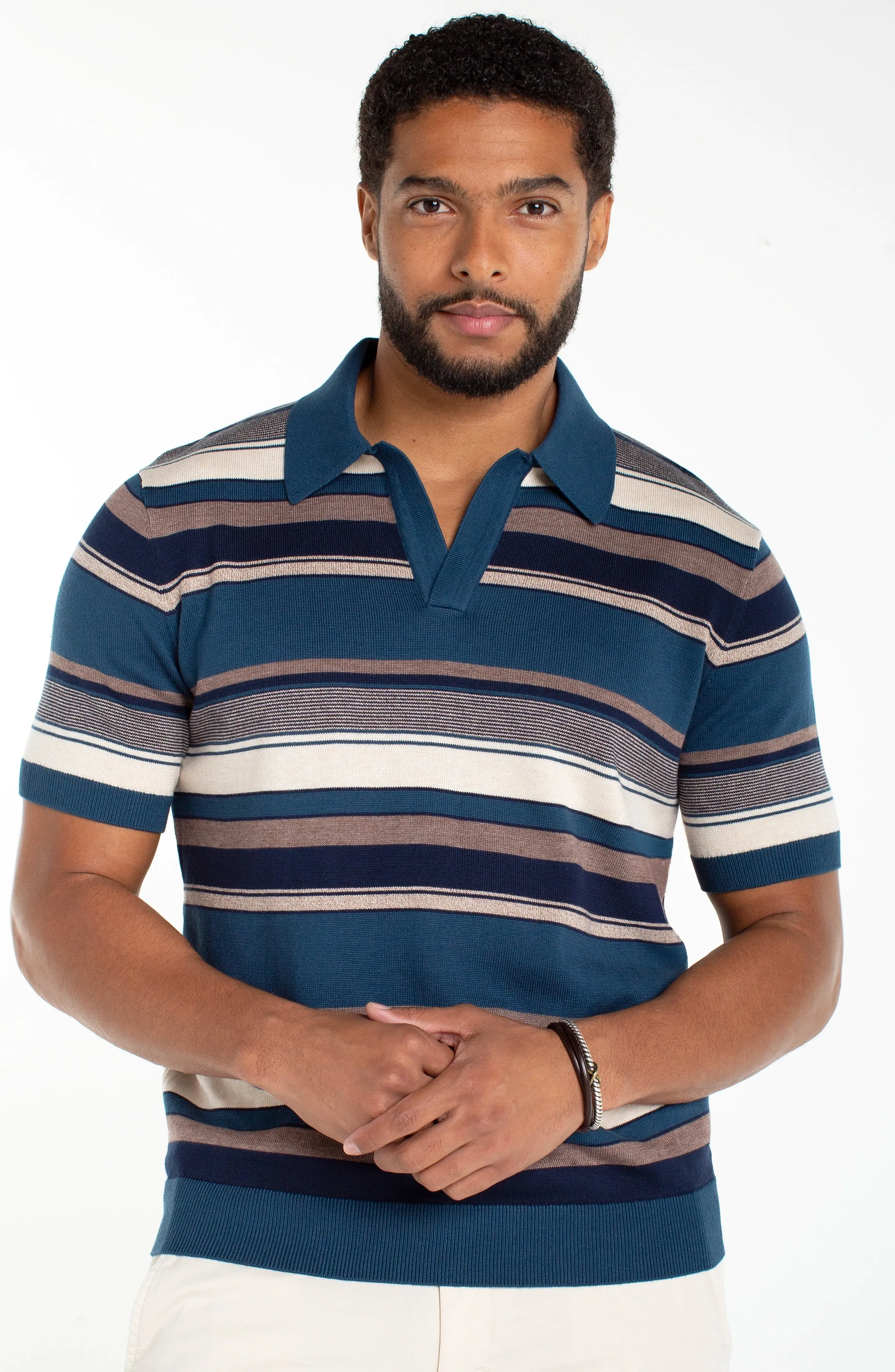 JOHNNY COLLAR SWEATER KNIT POLO sold by Liverpool Jeans Company product image thumbnail 4