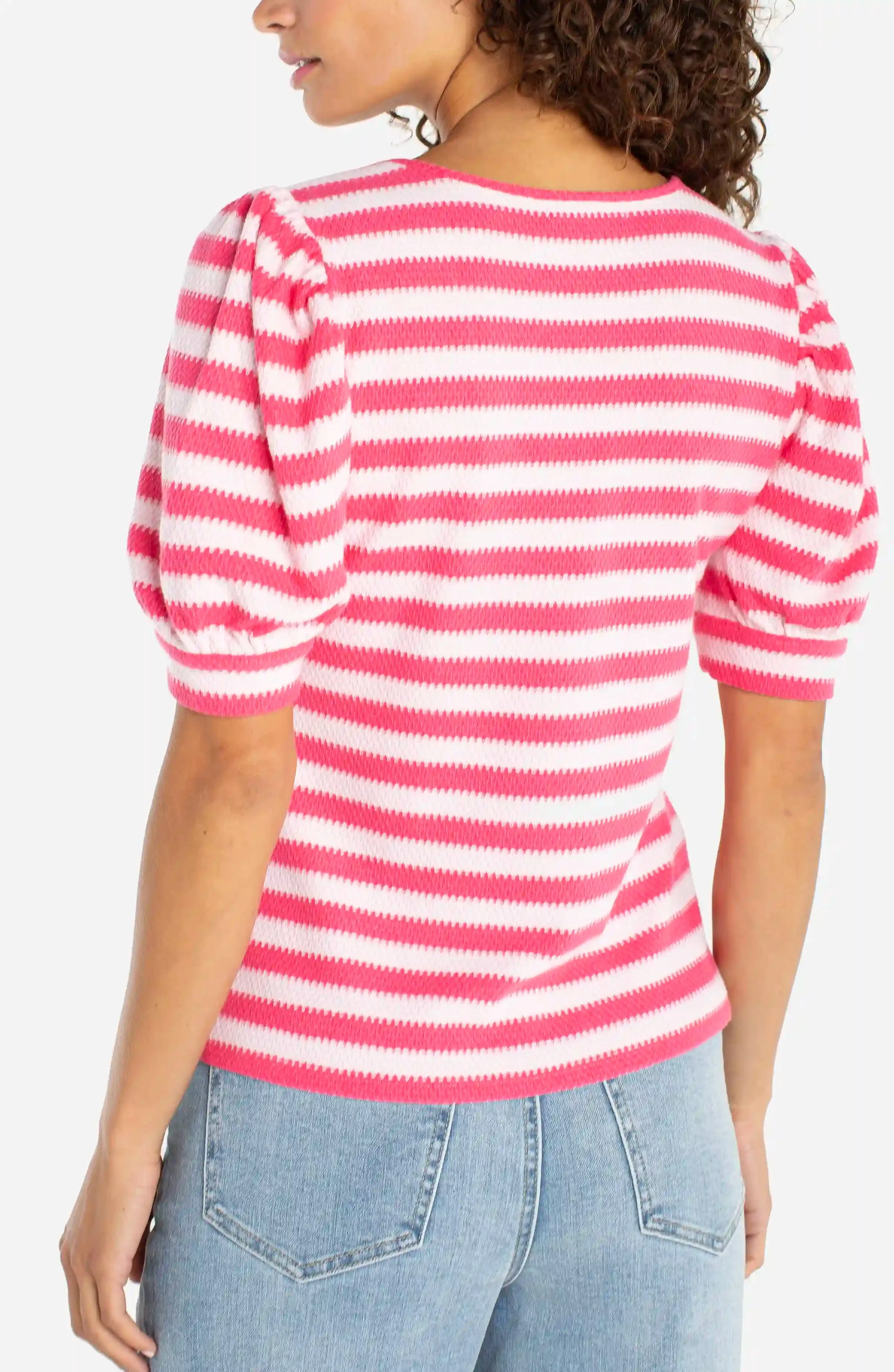 half sleeve scoop neck knit top sold by Liverpool Jeans Company product image thumbnail 2