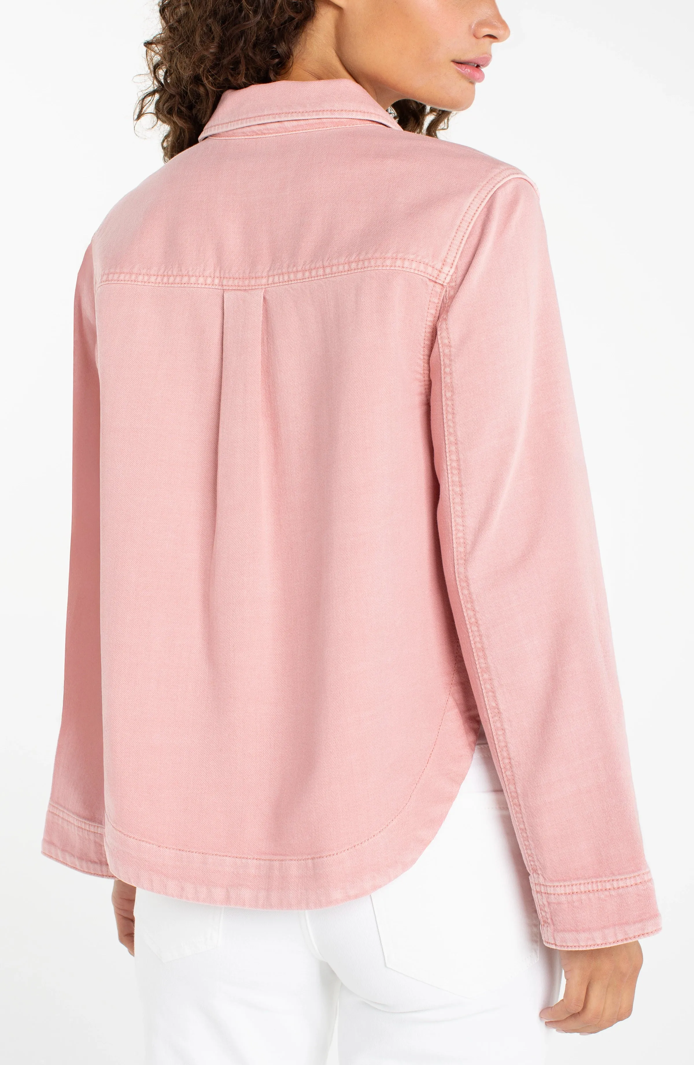 PETITE HIGH LOW DENIM SHACKET sold by Liverpool Jeans Company product image thumbnail 2