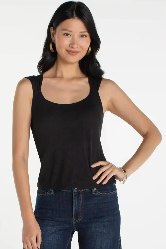 PETITE SLEEVELESS BUILT-IN BRA KNIT TOP sold by Liverpool Jeans Company