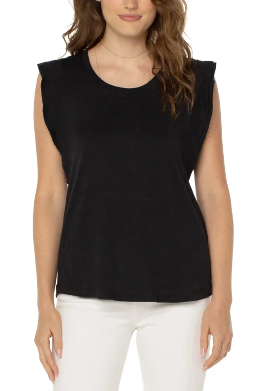 DOUBLE FLUTTER SLEEVE KNIT TOP sold by Liverpool Jeans Company