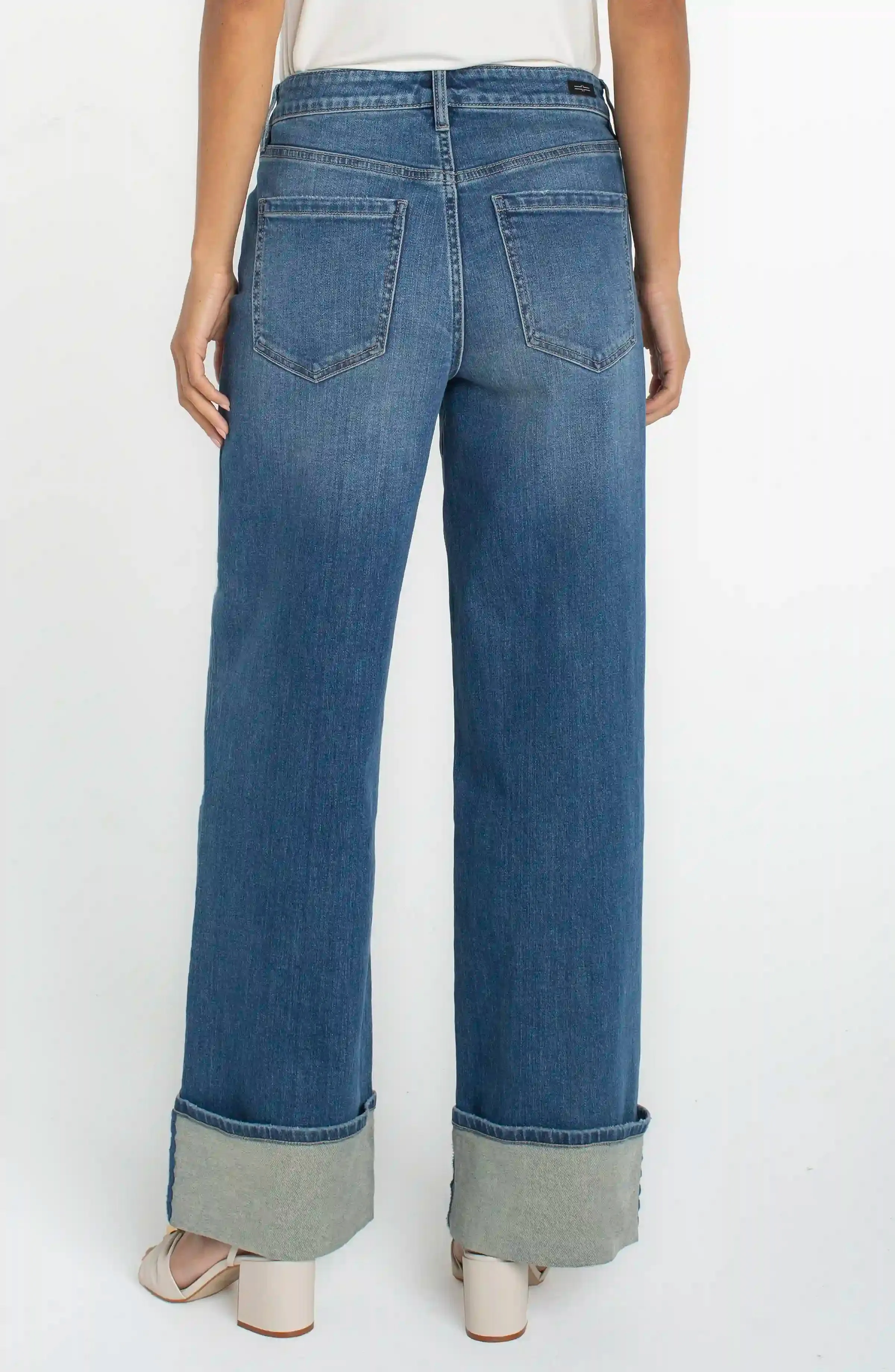 MORGAN CUFFED CROP WIDE LEG W/TRIM sold by Liverpool Jeans Company product image thumbnail 2