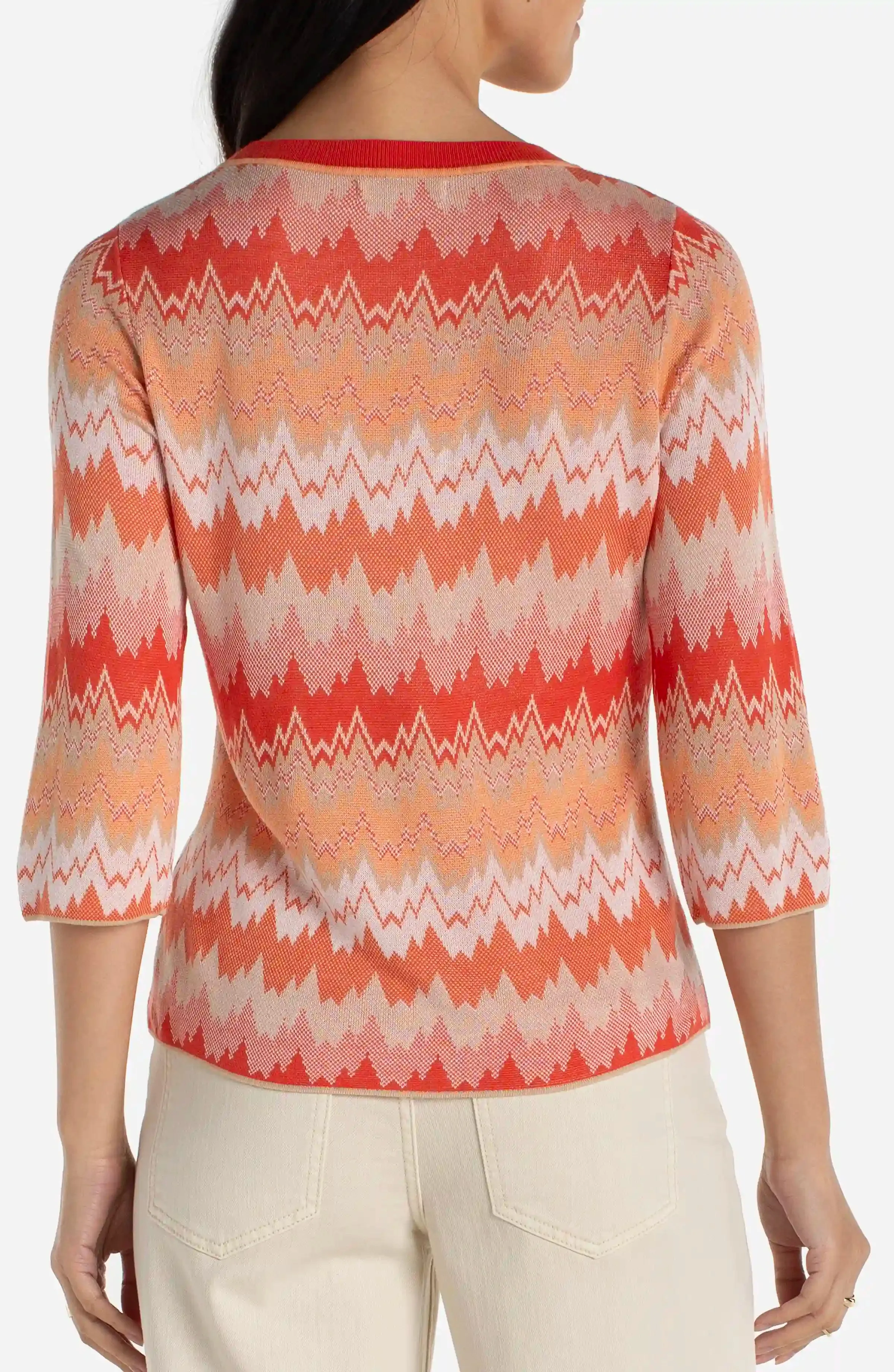 3/4 SLEEVE V-NECK SWEATER sold by Liverpool Jeans Company product image thumbnail 2