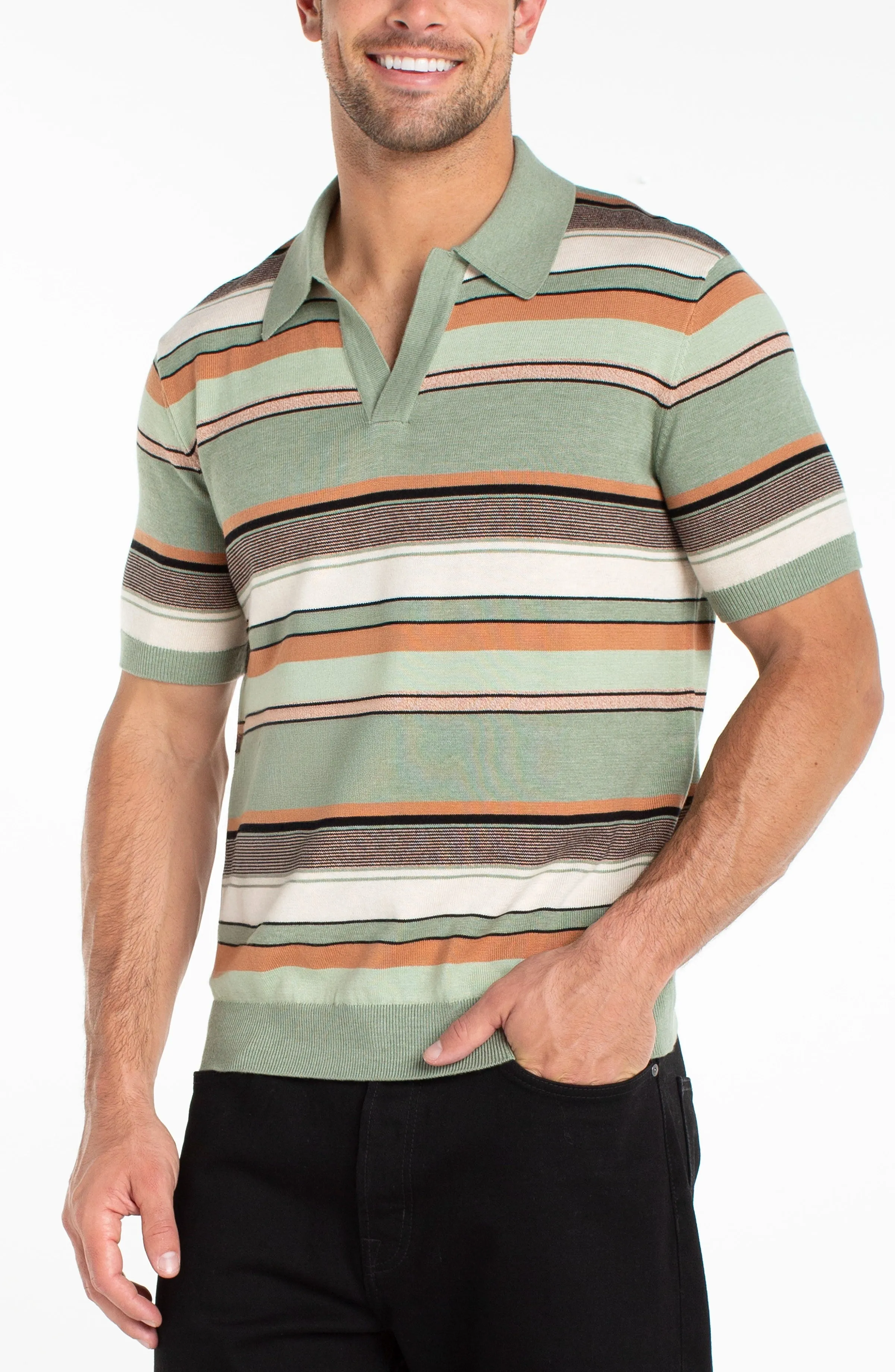 JOHNNY COLLAR SWEATER KNIT sold by Liverpool Jeans Company product image thumbnail 3