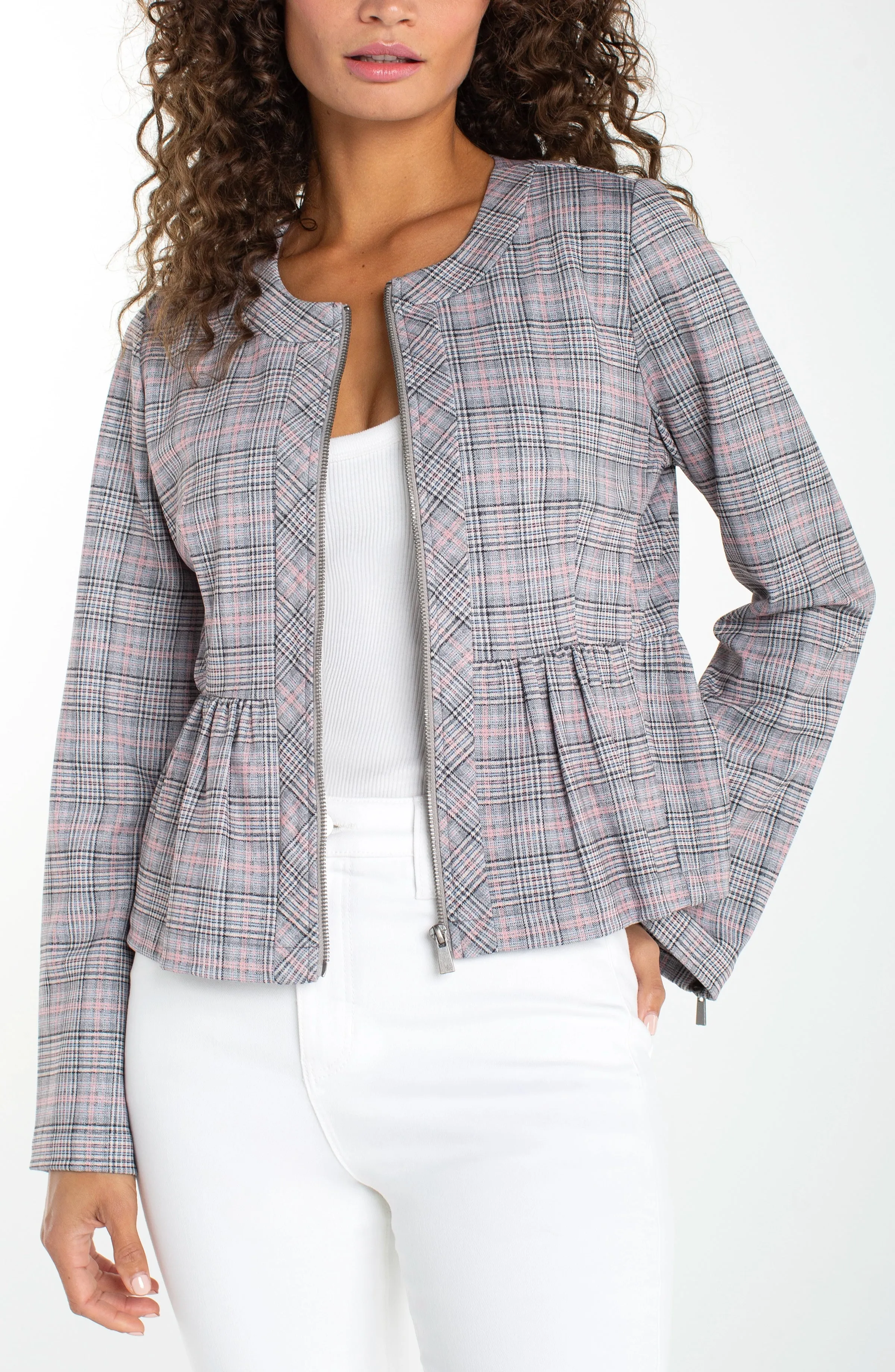 ZIP FRONT PEPLUM JACKET sold by Liverpool Jeans Company product image thumbnail 2