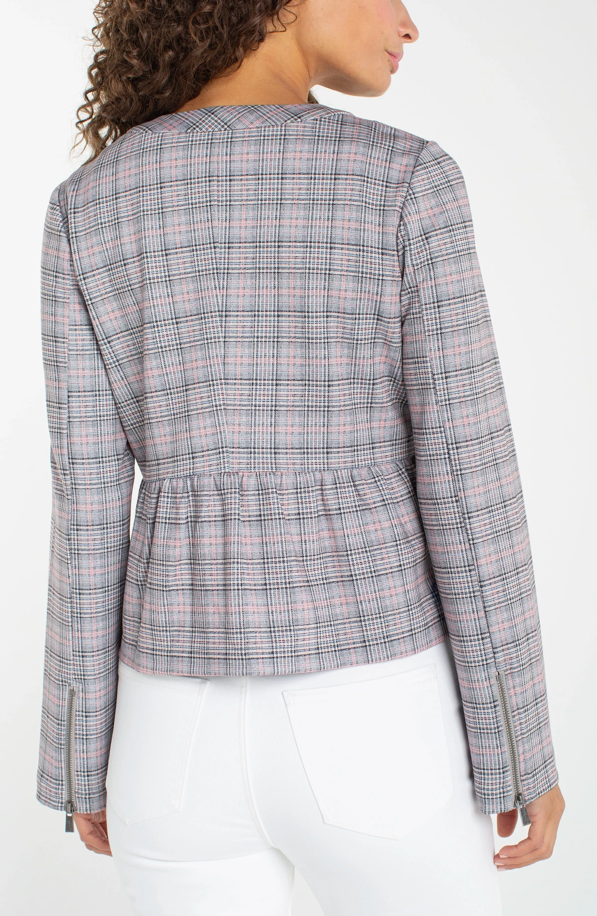 ZIP FRONT PEPLUM JACKET sold by Liverpool Jeans Company product image thumbnail 4