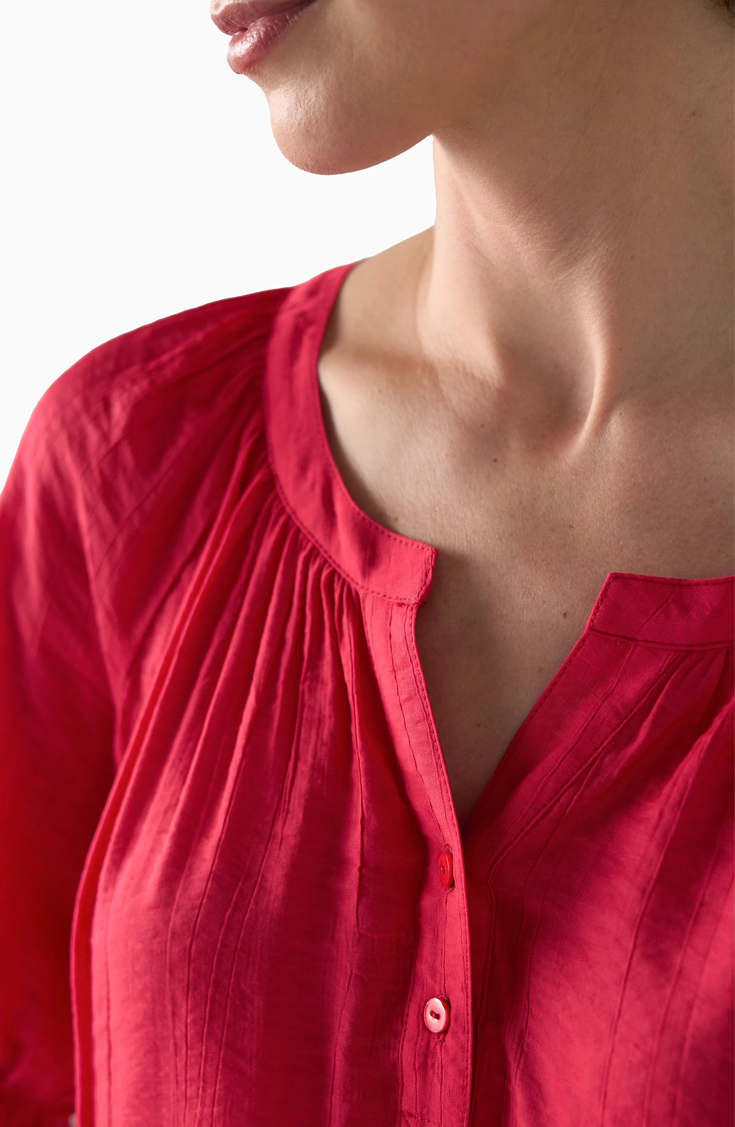 SHORT SLEEVE HALF PLACKET BLOUSE sold by Liverpool Jeans Company