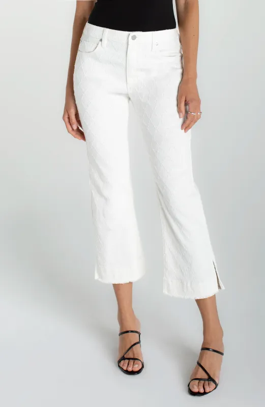 HANNAH CROP FLARE W/ WIDE HEM AND SLIT made by Liverpool Jeans Company
