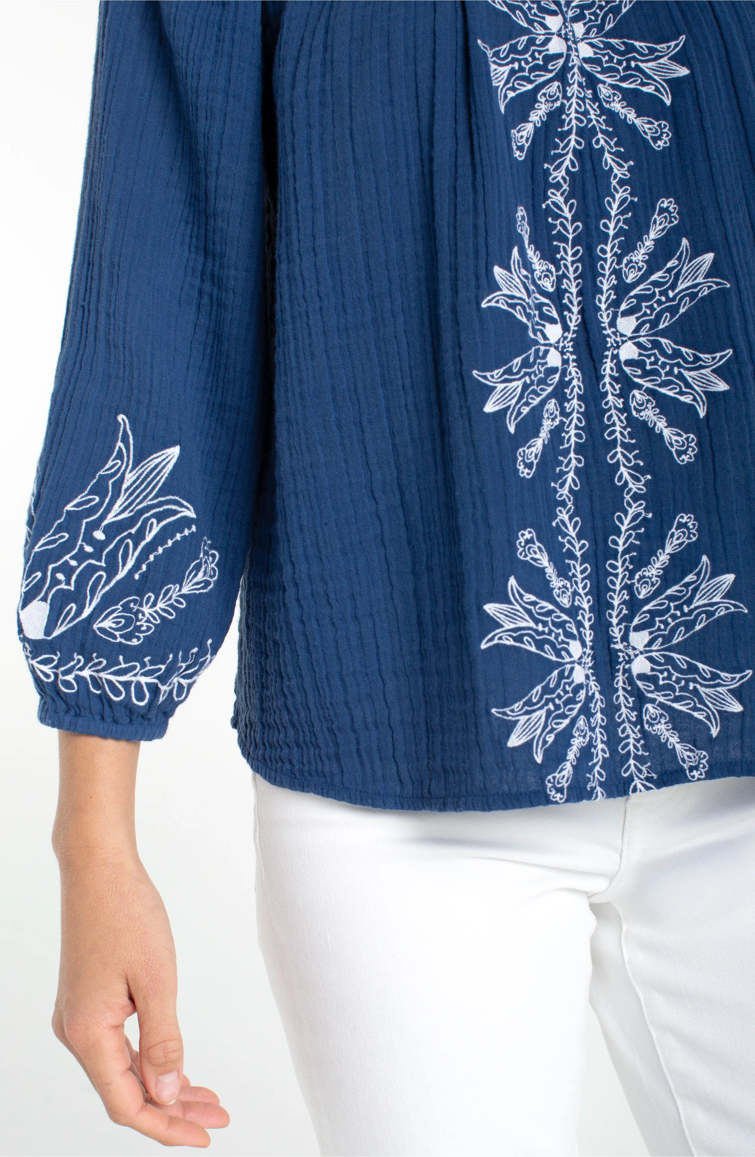 3/4 SLEEVE WOVEN TOP sold by Liverpool Jeans Company product image thumbnail 2