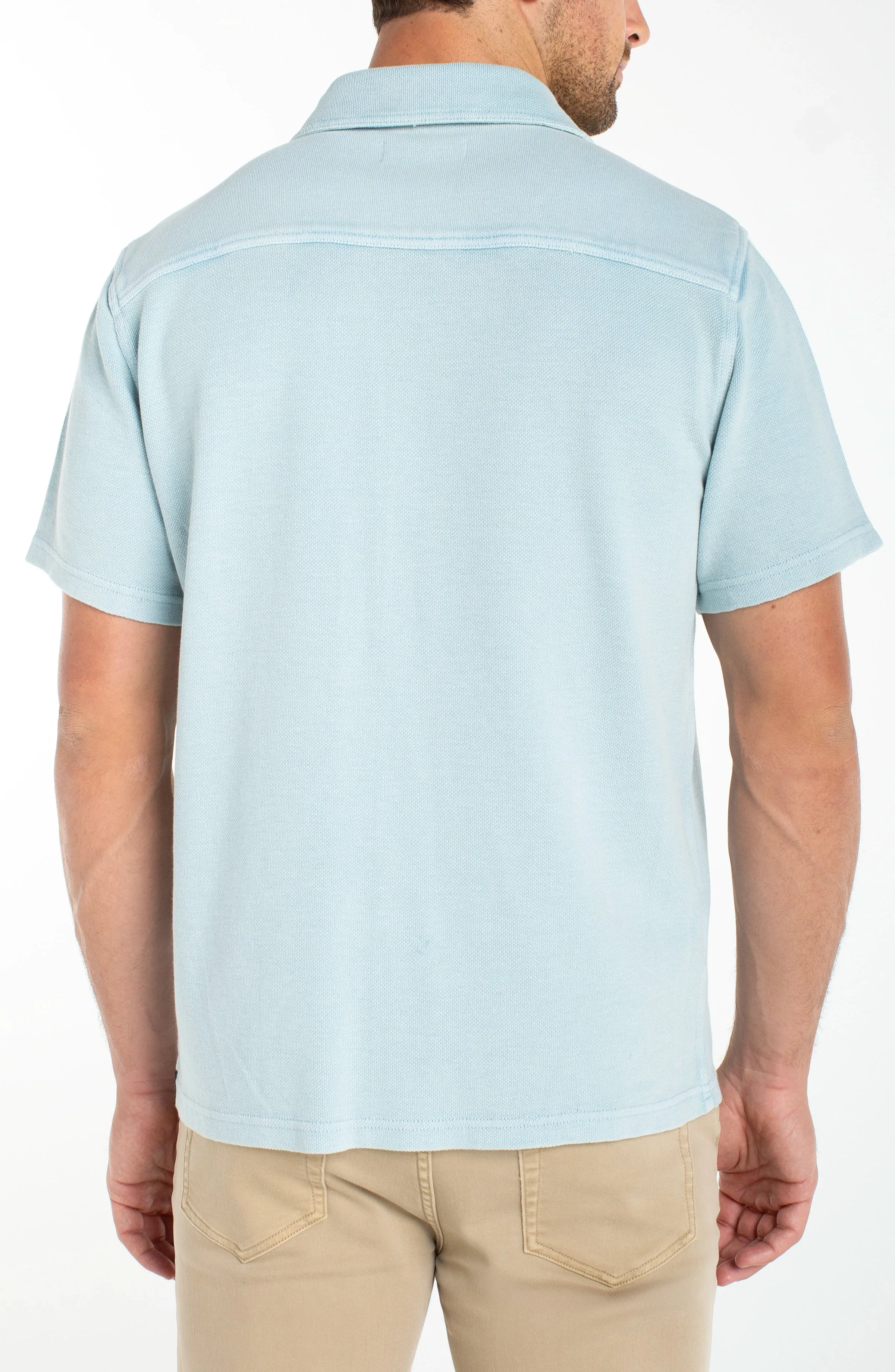 KNIT BUTTON UP SHIRT sold by Liverpool Jeans Company product image thumbnail 3