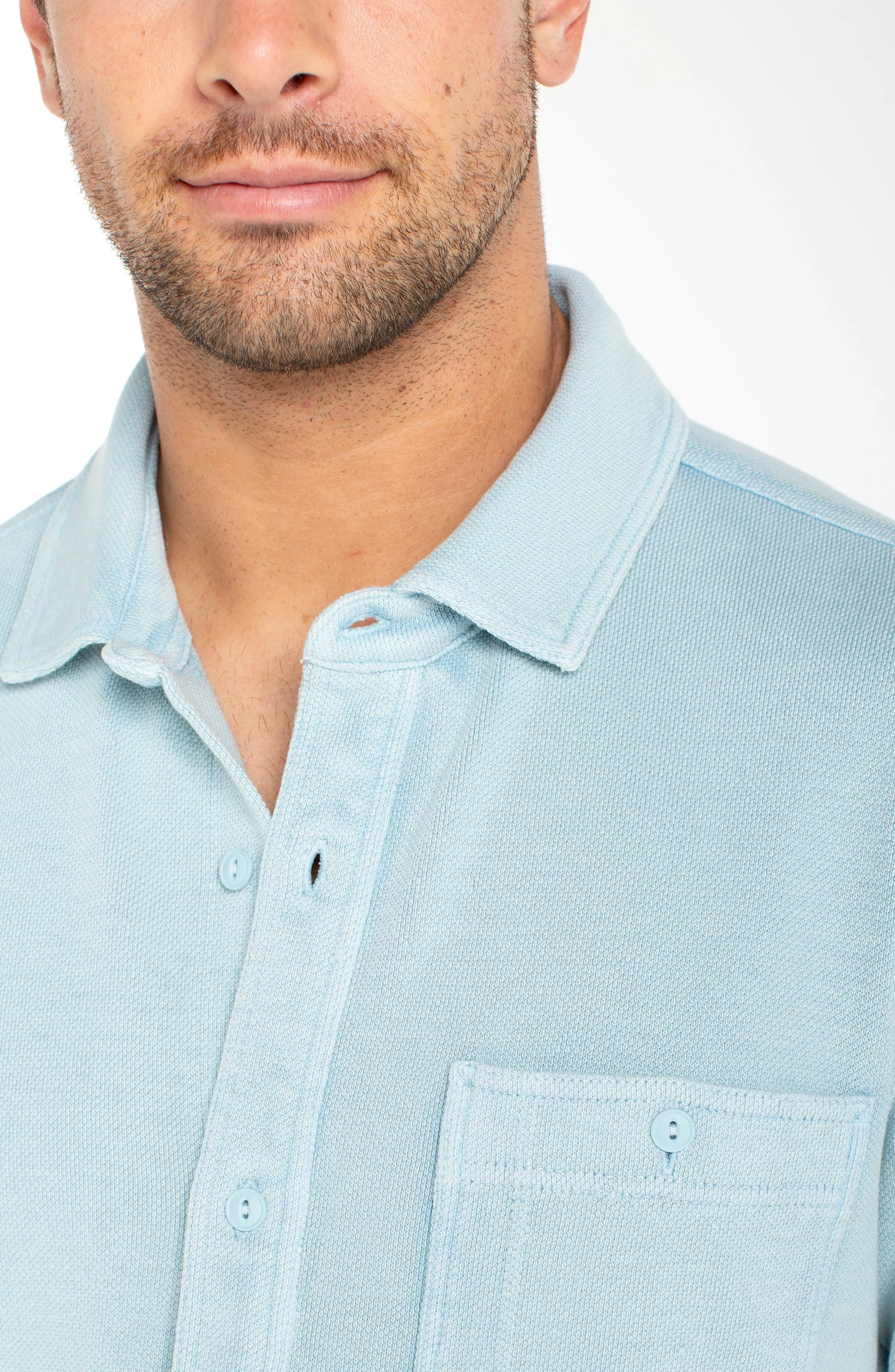 KNIT BUTTON UP SHIRT sold by Liverpool Jeans Company product image thumbnail 4