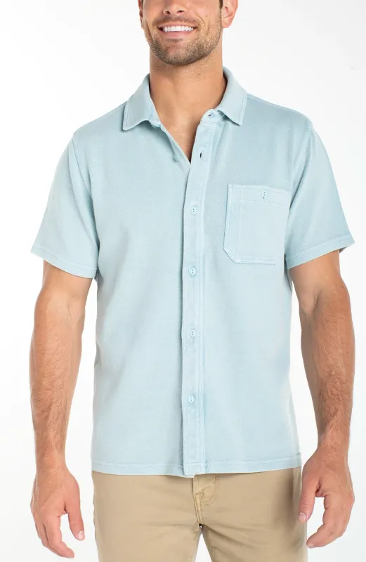 KNIT BUTTON UP SHIRT made by Liverpool Jeans Company