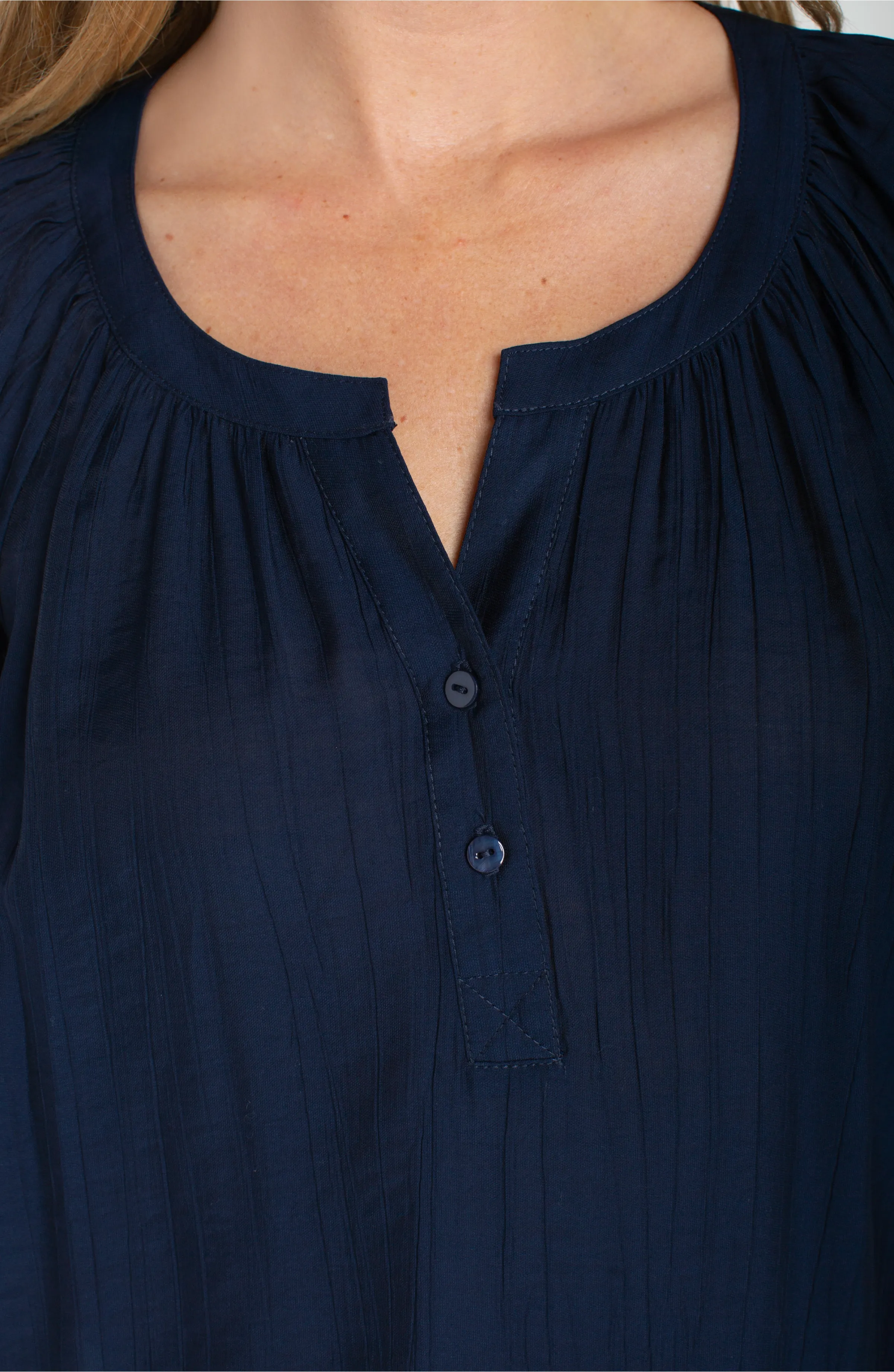 SHORT SLEEVE HALF PLACKET BLOUSE sold by Liverpool Jeans Company product image thumbnail 3