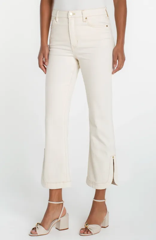 HANNAH CROP FLARE WITH TULIP HEM made by Liverpool Jeans Company