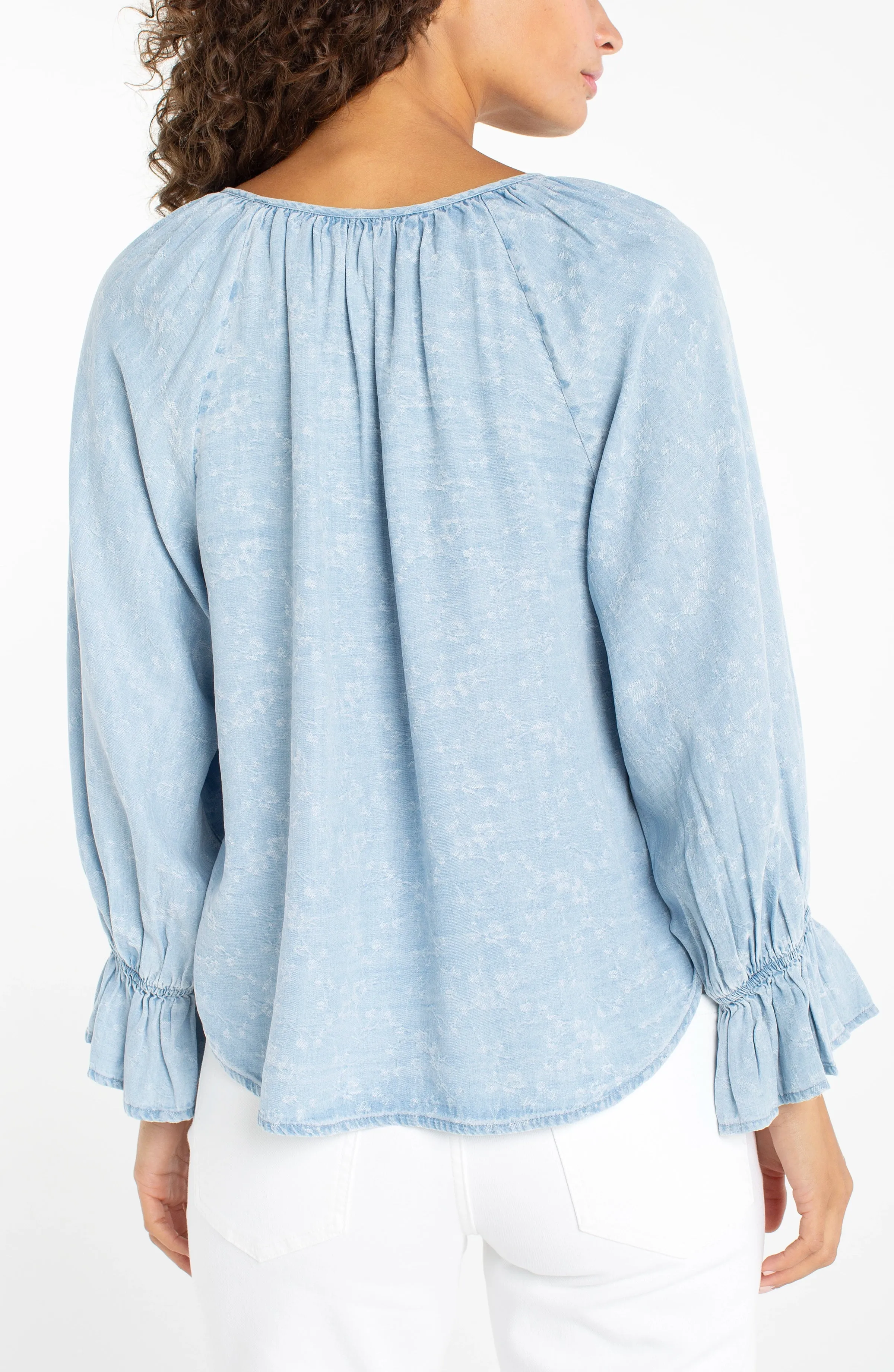 3/4 SLEEVE BUTTON FRONT WOVEN TOP sold by Liverpool Jeans Company product image thumbnail 3
