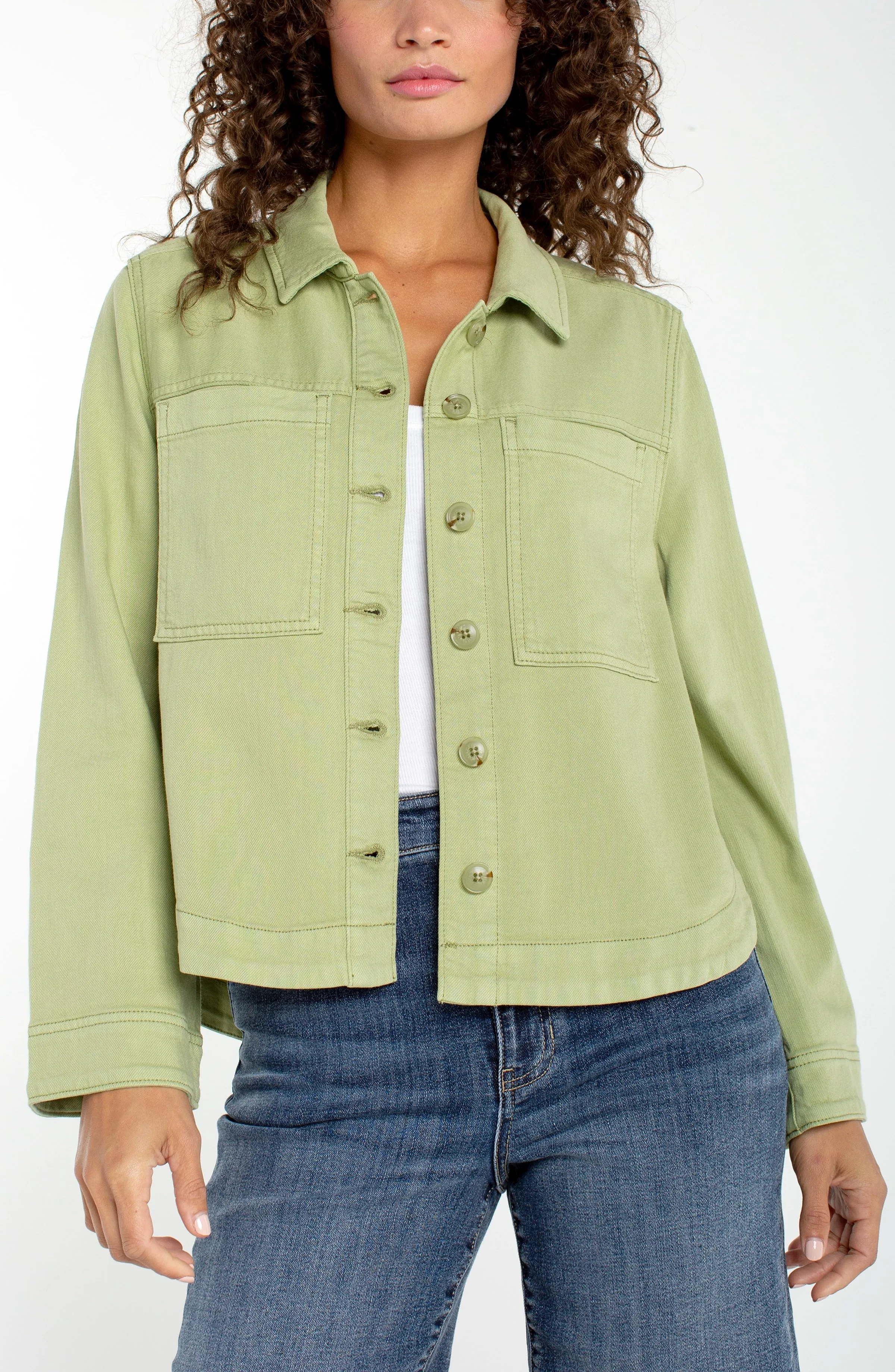 PETITE HIGH LOW DENIM SHACKET sold by Liverpool Jeans Company
