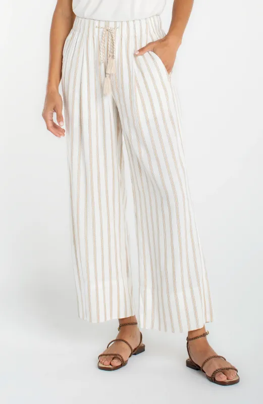 PETITE PULL-ON WIDE LEG CROP TROUSER made by Liverpool Jeans Company