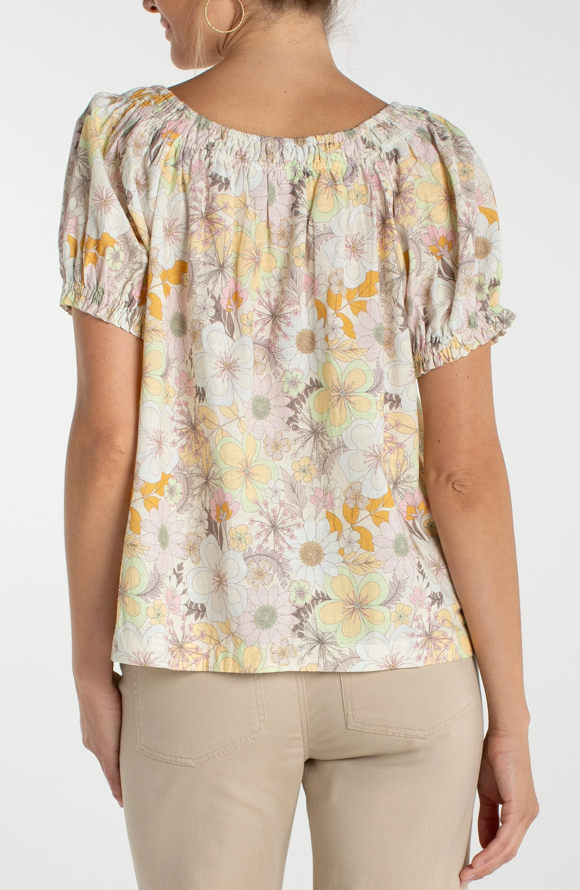 PETITE WOVEN TOP WITH FRONT TIE sold by Liverpool Jeans Company product image thumbnail 3