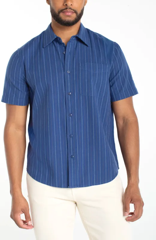 BUTTON UP SHORT SLEEVE SHIRT made by Liverpool Jeans Company
