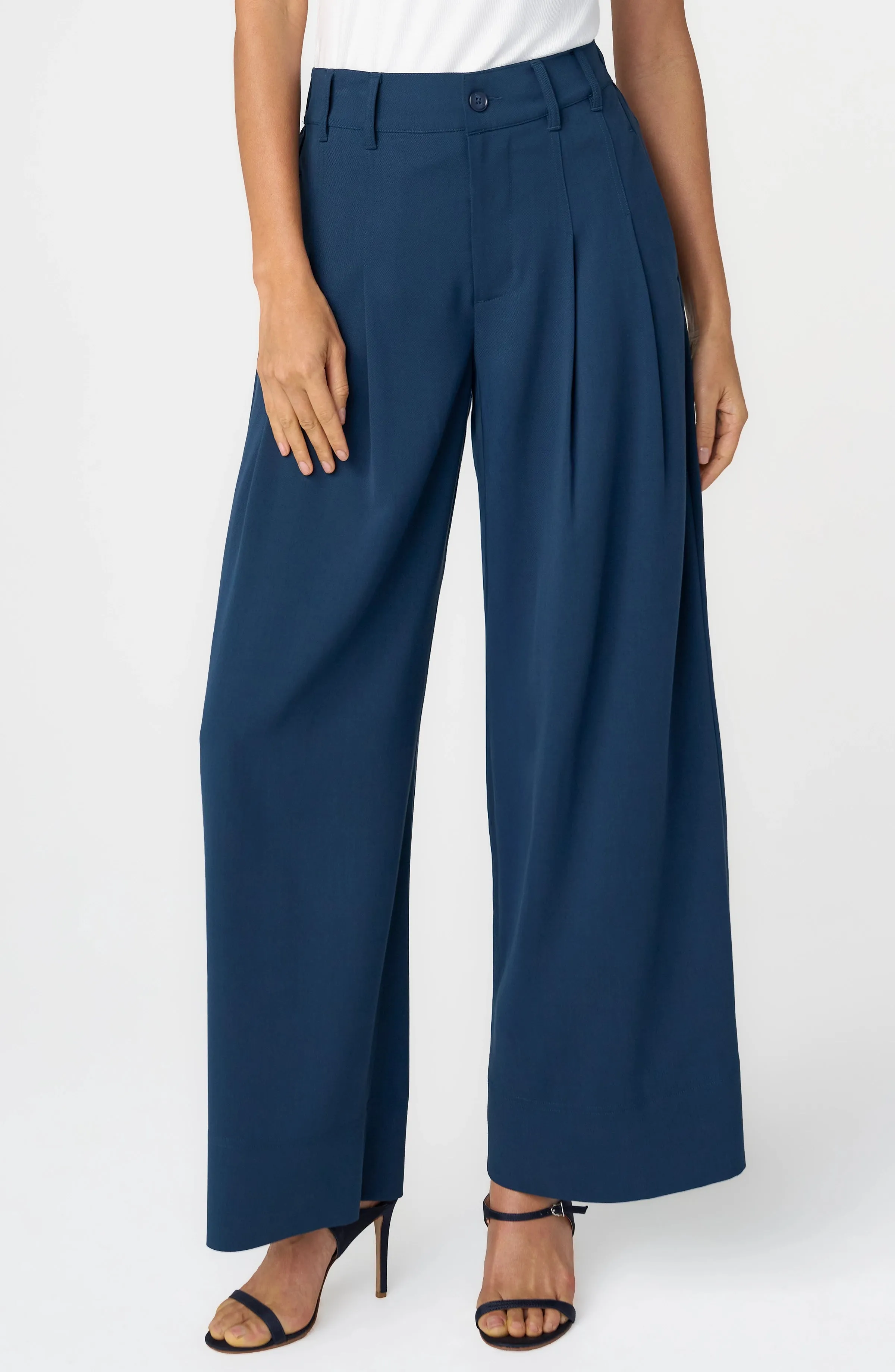 HIGH RISE PLEATED WIDE LEG TROUSER sold by Liverpool Jeans Company