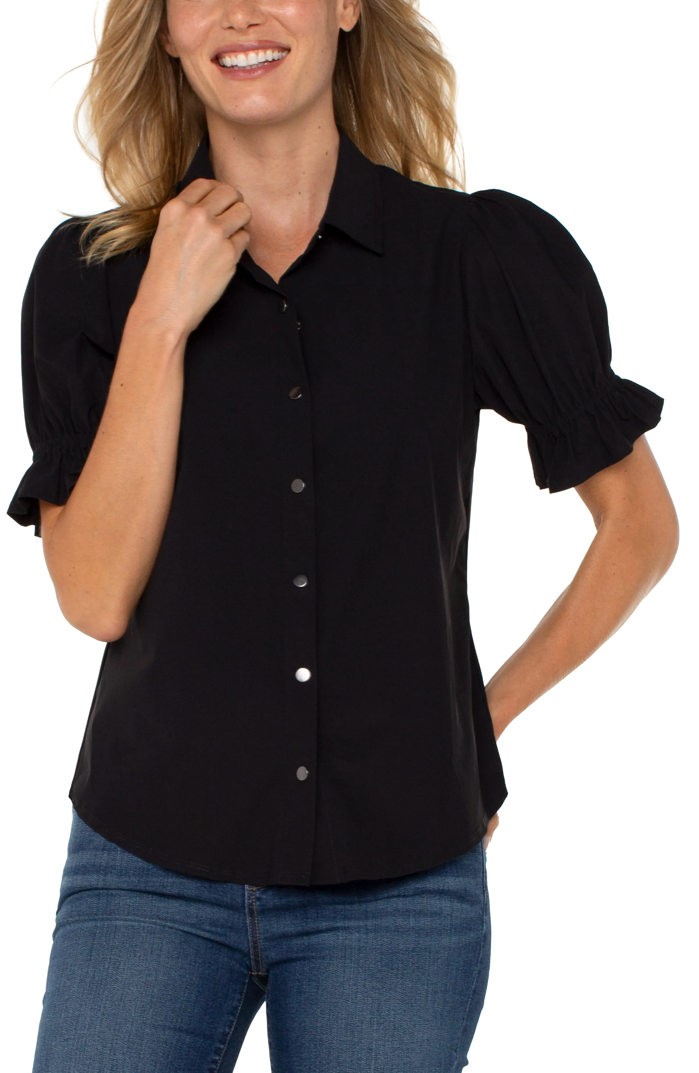SNAP FRONT KNIT SHIRT sold by Liverpool Jeans Company product image thumbnail 4