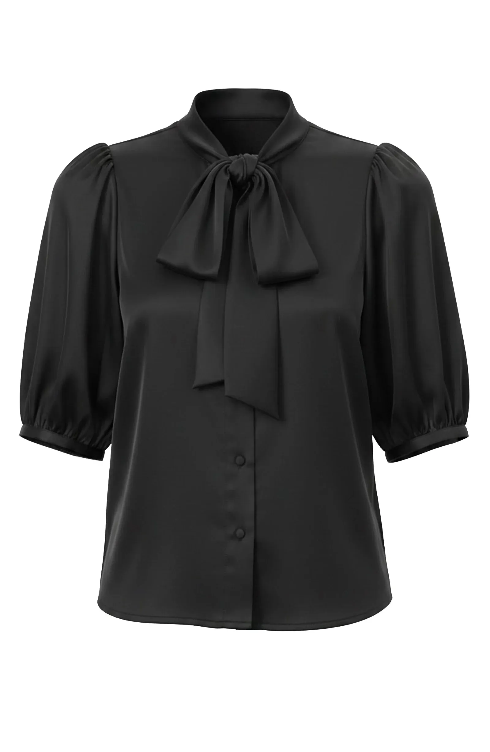 ELBOW LENGTH PUFF SLEEVE WOVEN TOP sold by Liverpool Jeans Company product image thumbnail 2