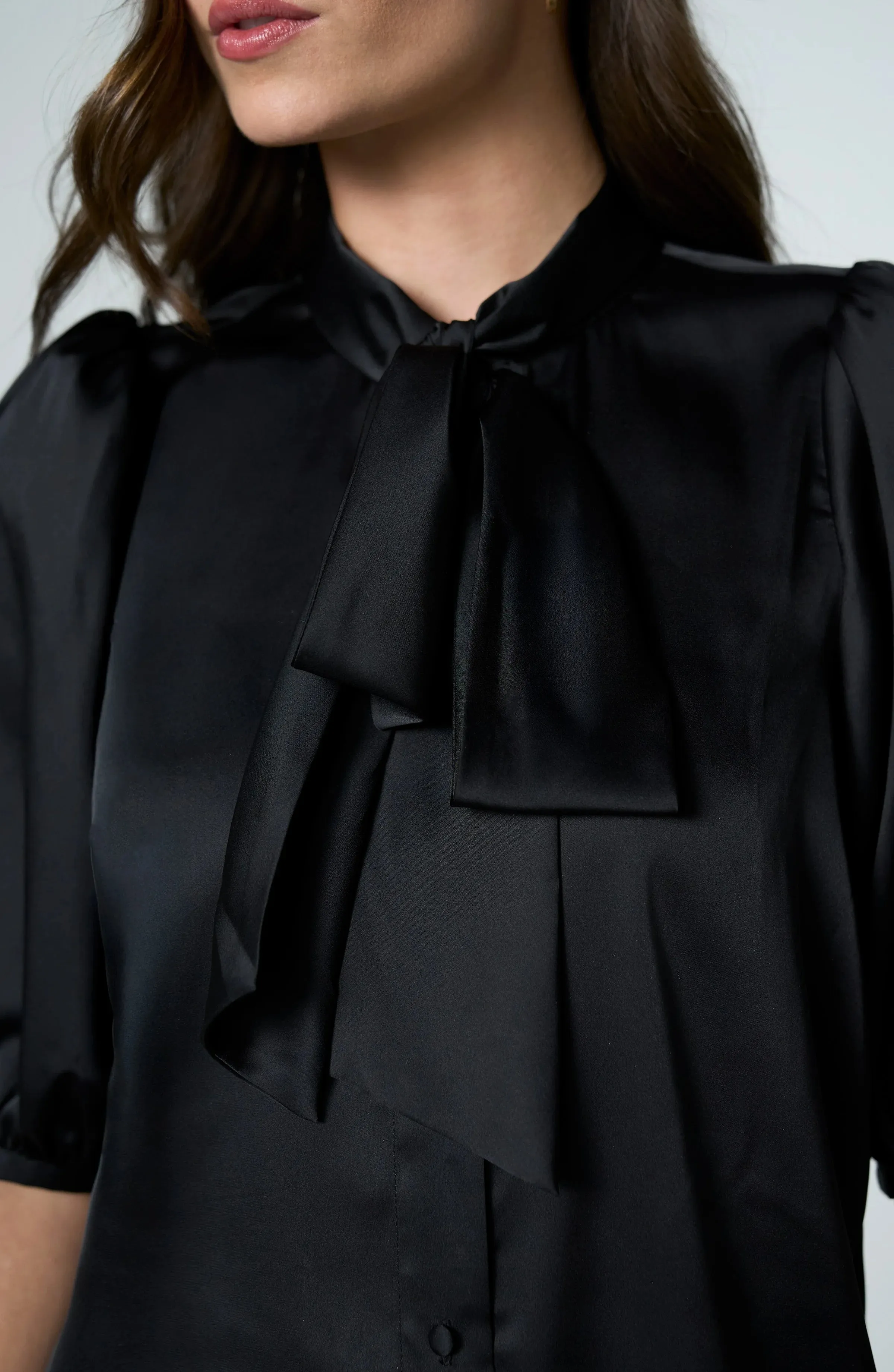 ELBOW LENGTH PUFF SLEEVE WOVEN TOP sold by Liverpool Jeans Company product image thumbnail 4