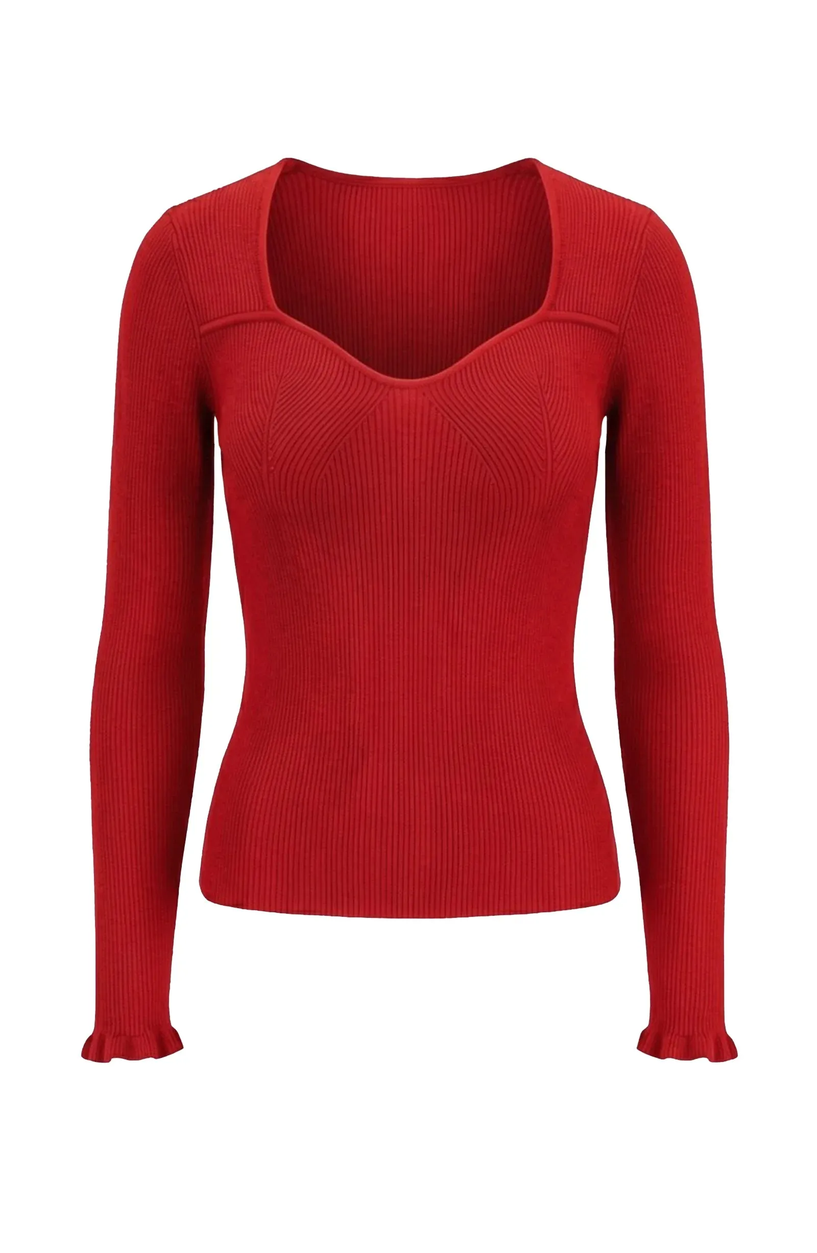 LONG SLEEVE SWEETHEART NECK SWEATER sold by Liverpool Jeans Company product image thumbnail 2