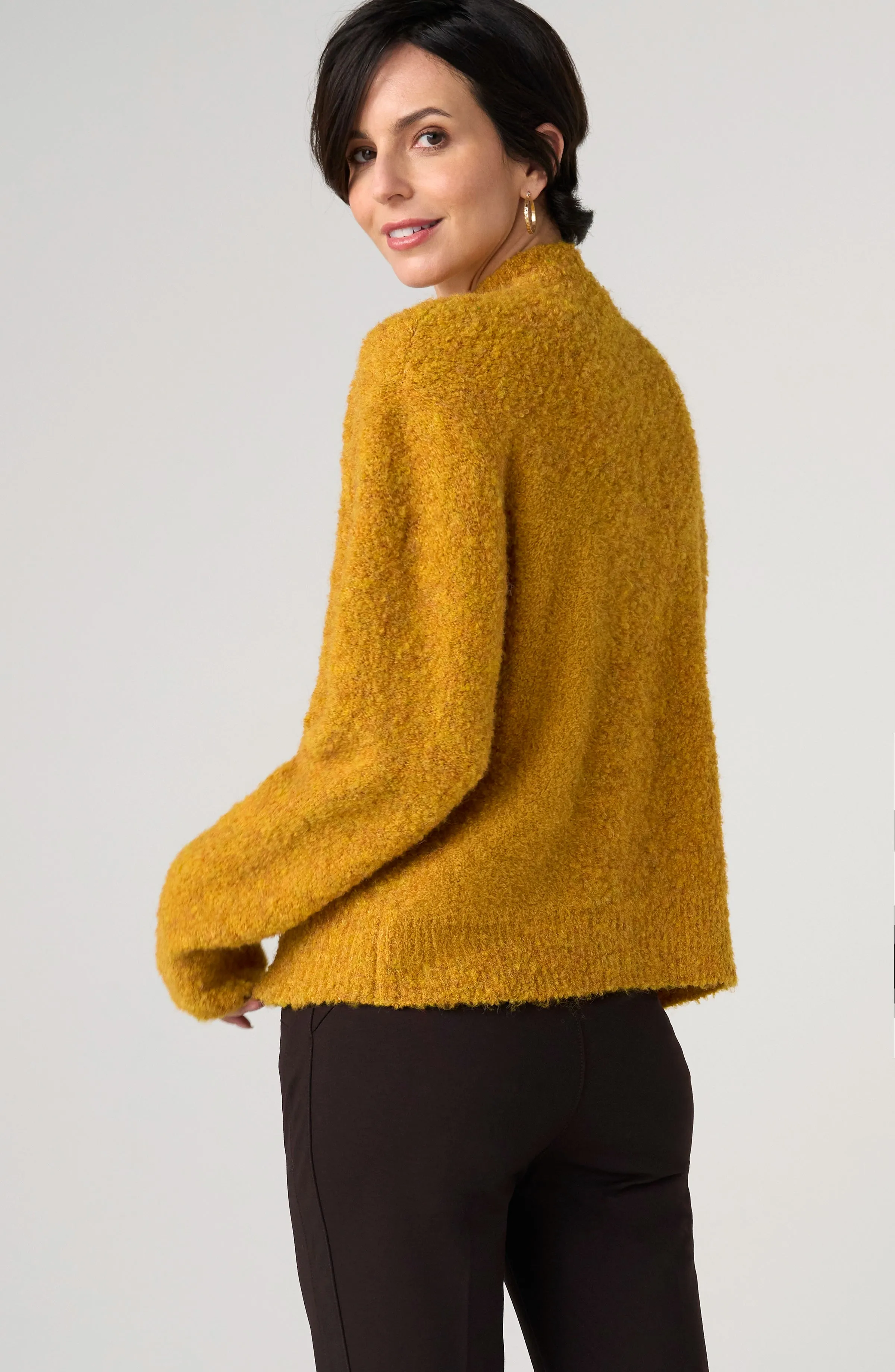 LONG SLEEVE MOCK NECK SWEATER W/ BUTTONS sold by Liverpool Jeans Company product image thumbnail 3