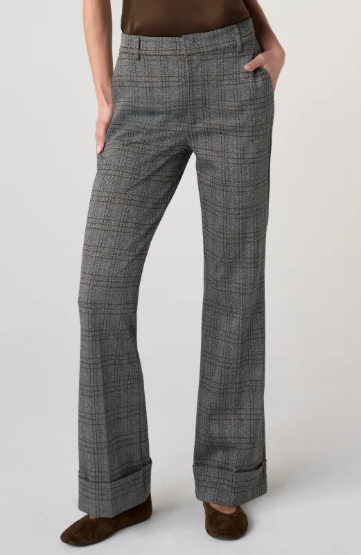 HIGH RISE FLARE TROUSER W/ CUFF made by Liverpool Jeans Company