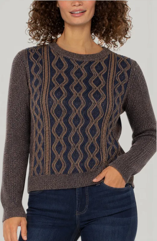 LONG SLEEVE CREW NECK SWEATER made by Liverpool Jeans Company