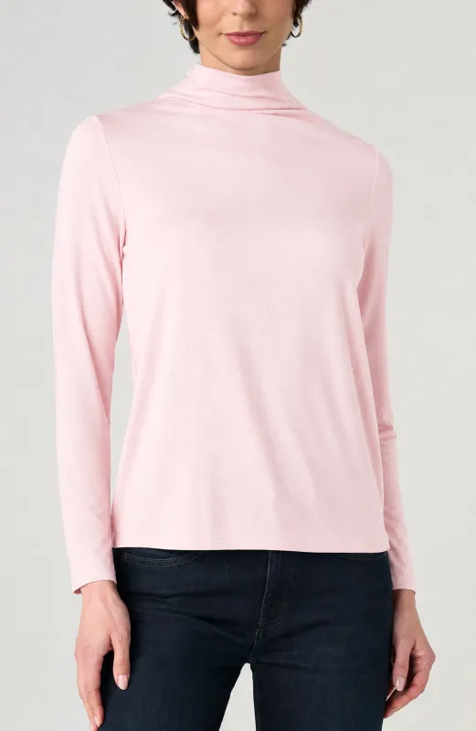 MOCK NECK LONG SLEEVE KNIT TOP made by Liverpool Jeans Company