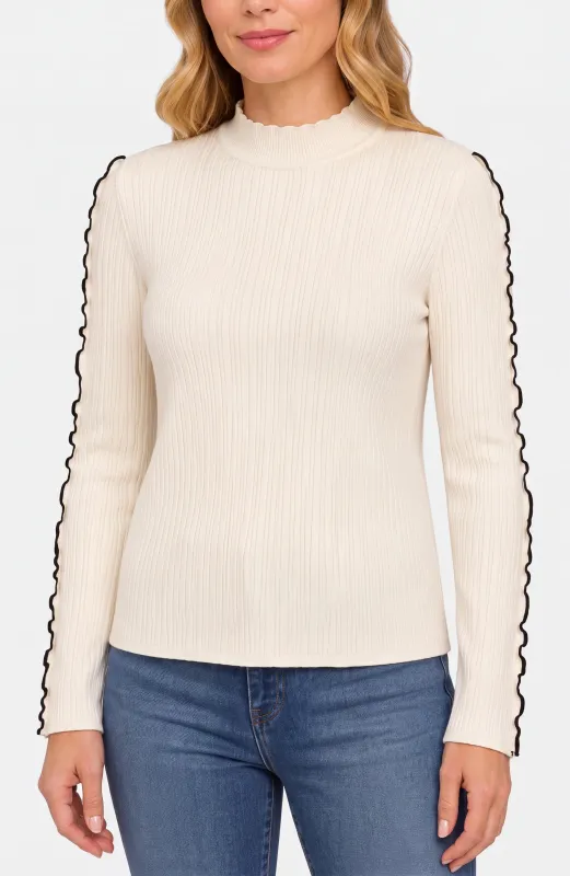 LONG SLEEVE MOCK NECK SWEATER made by Liverpool Jeans Company