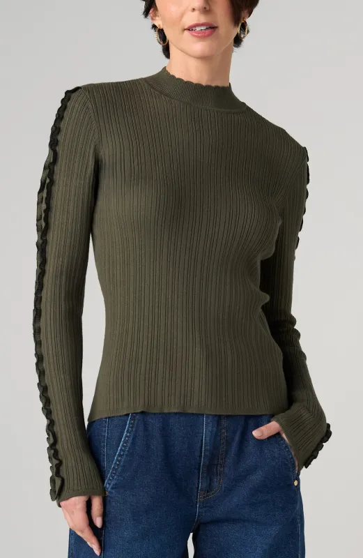 LONG SLEEVE MOCK NECK SWEATER made by Liverpool Jeans Company