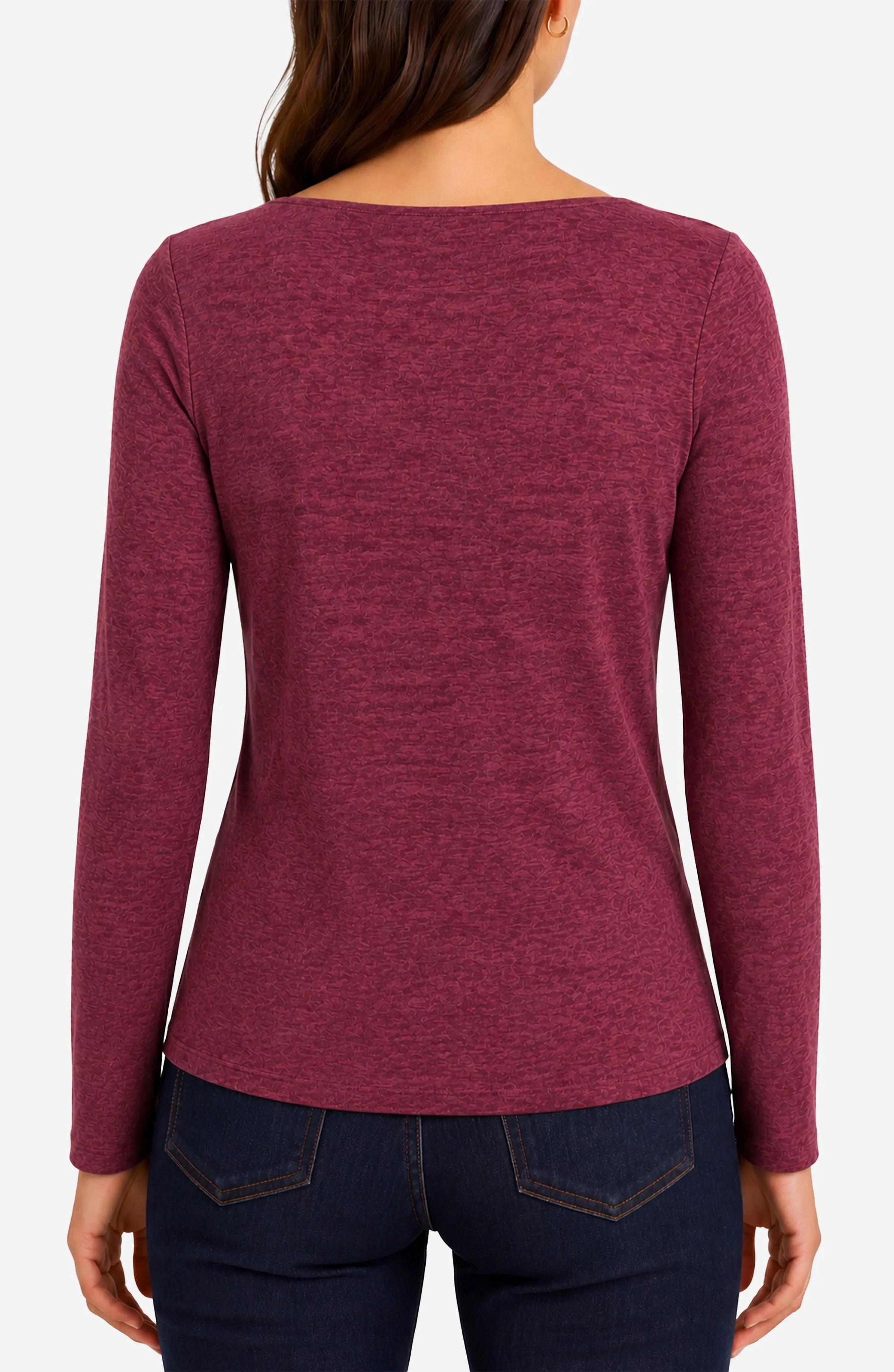 PETITE LONG SLEEVE BOAT NECK KNIT TOP W/ TWIST DETAIL sold by Liverpool Jeans Company product image thumbnail 3