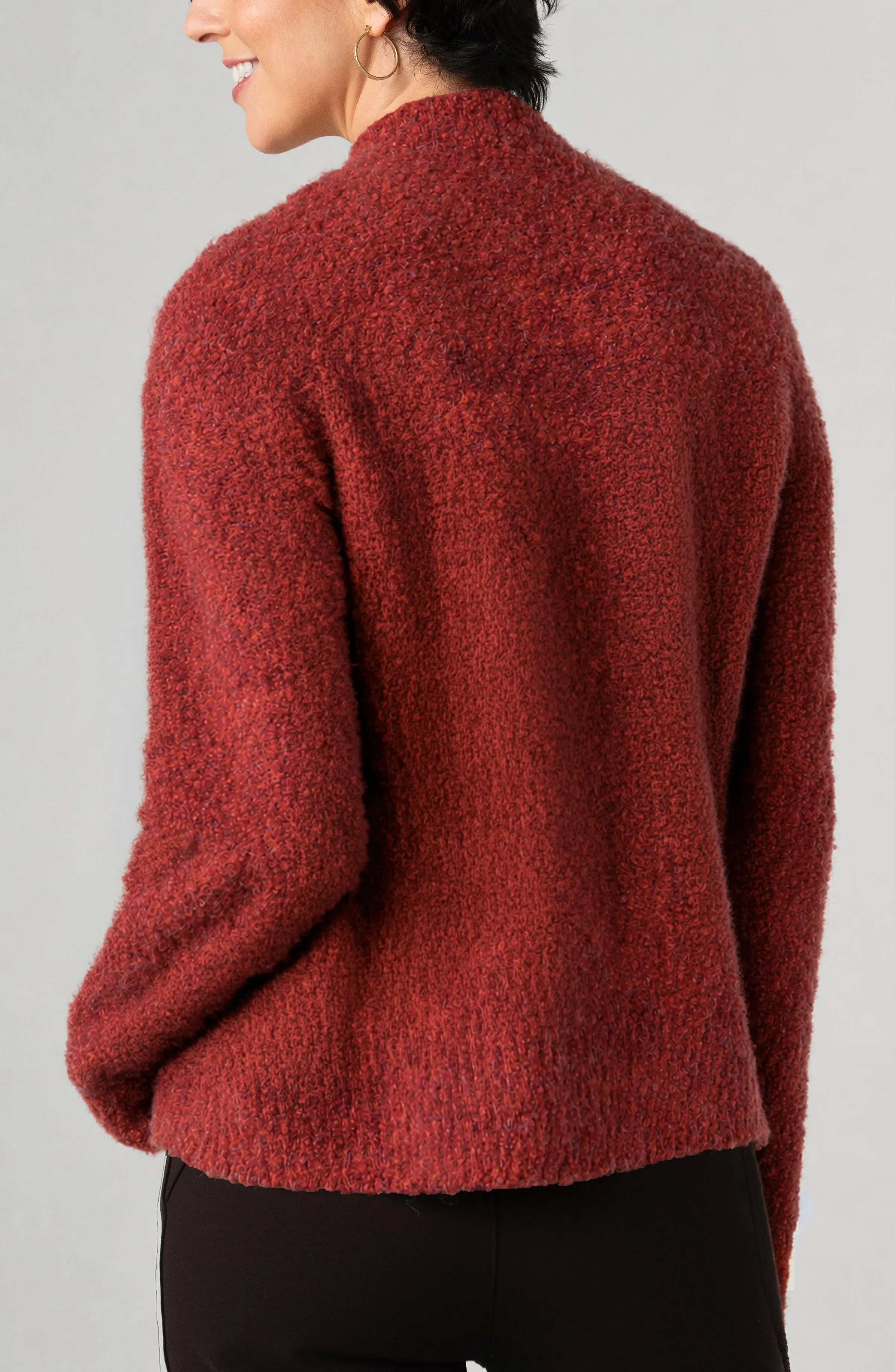 LONG SLEEVE MOCK NECK SWEATER W/ BUTTONS sold by Liverpool Jeans Company product image thumbnail 4