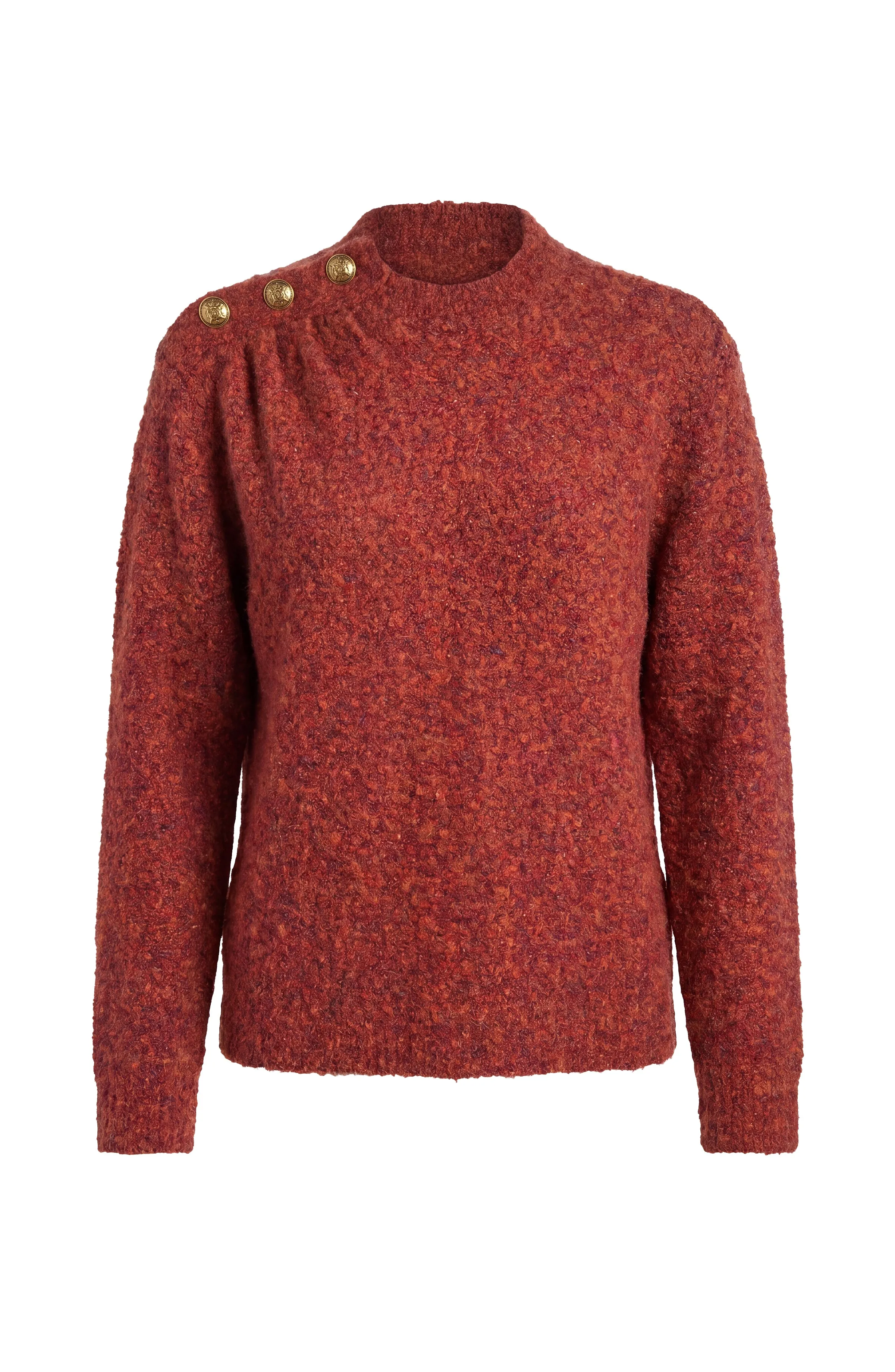 LONG SLEEVE MOCK NECK SWEATER W/ BUTTONS sold by Liverpool Jeans Company product image thumbnail 2